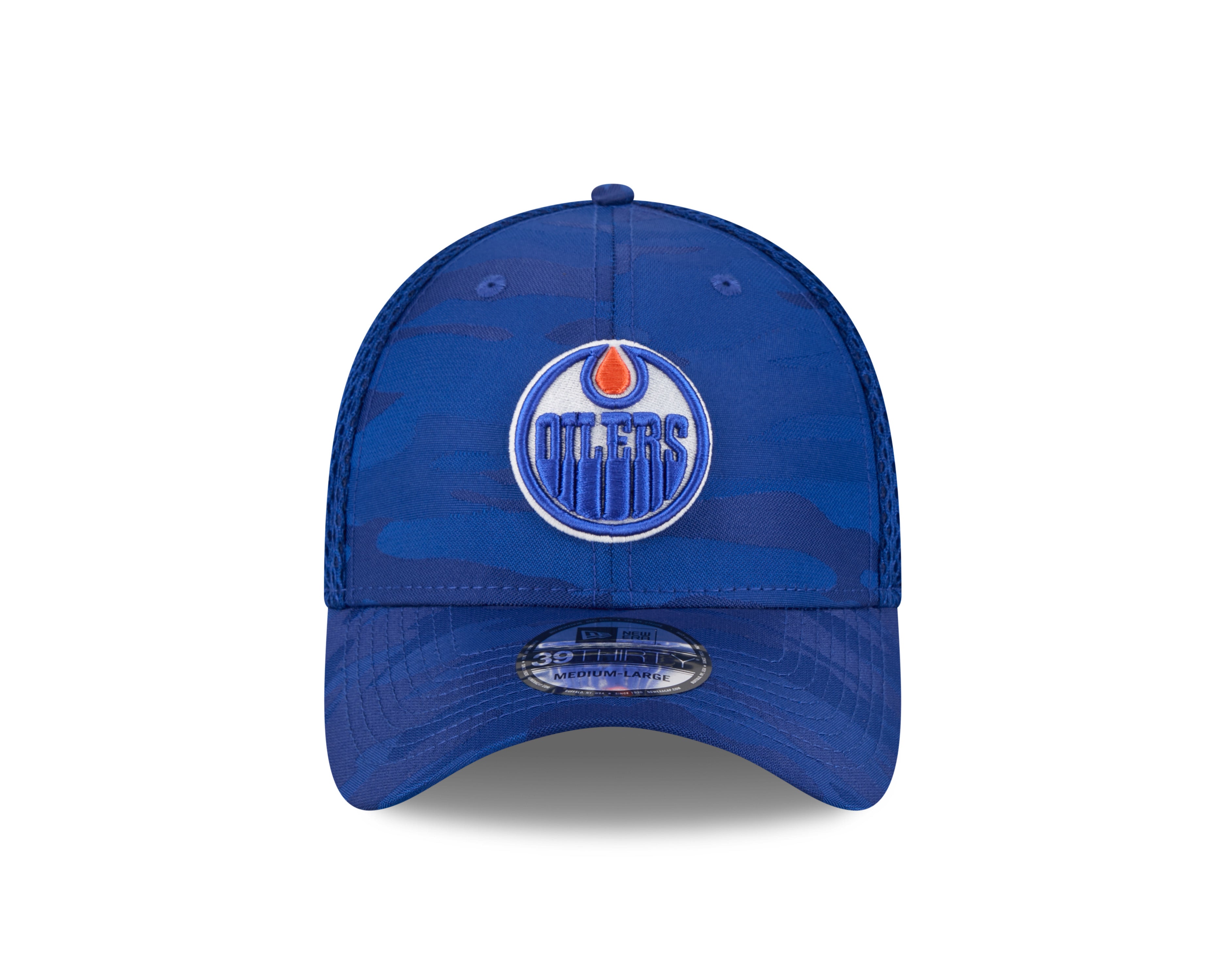Casquette extensible Royal 39Thirty Camo Neo des Oilers d'Edmonton de la LNH pour homme de New Era