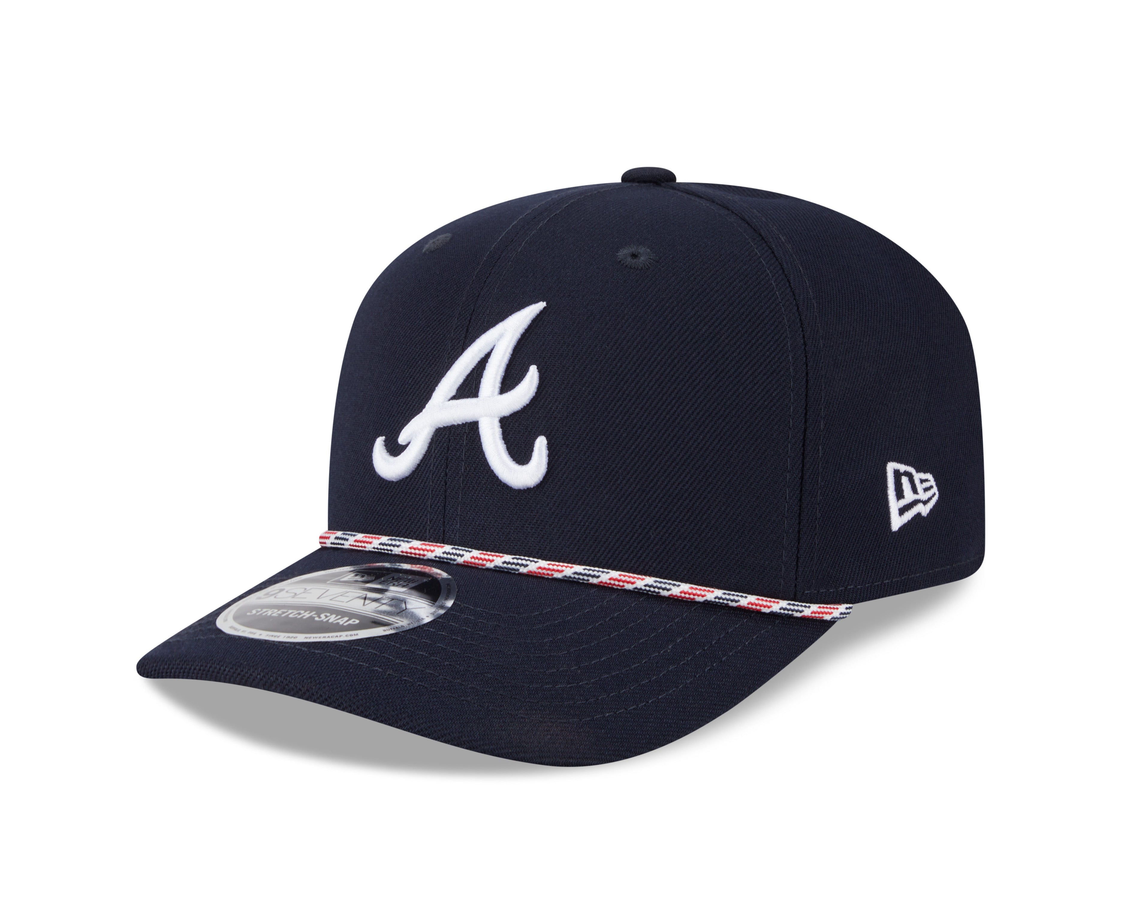 Casquette snapback 9Seventy Multi Rope bleu marine pour homme des Braves d'Atlanta (MLB) de New Era