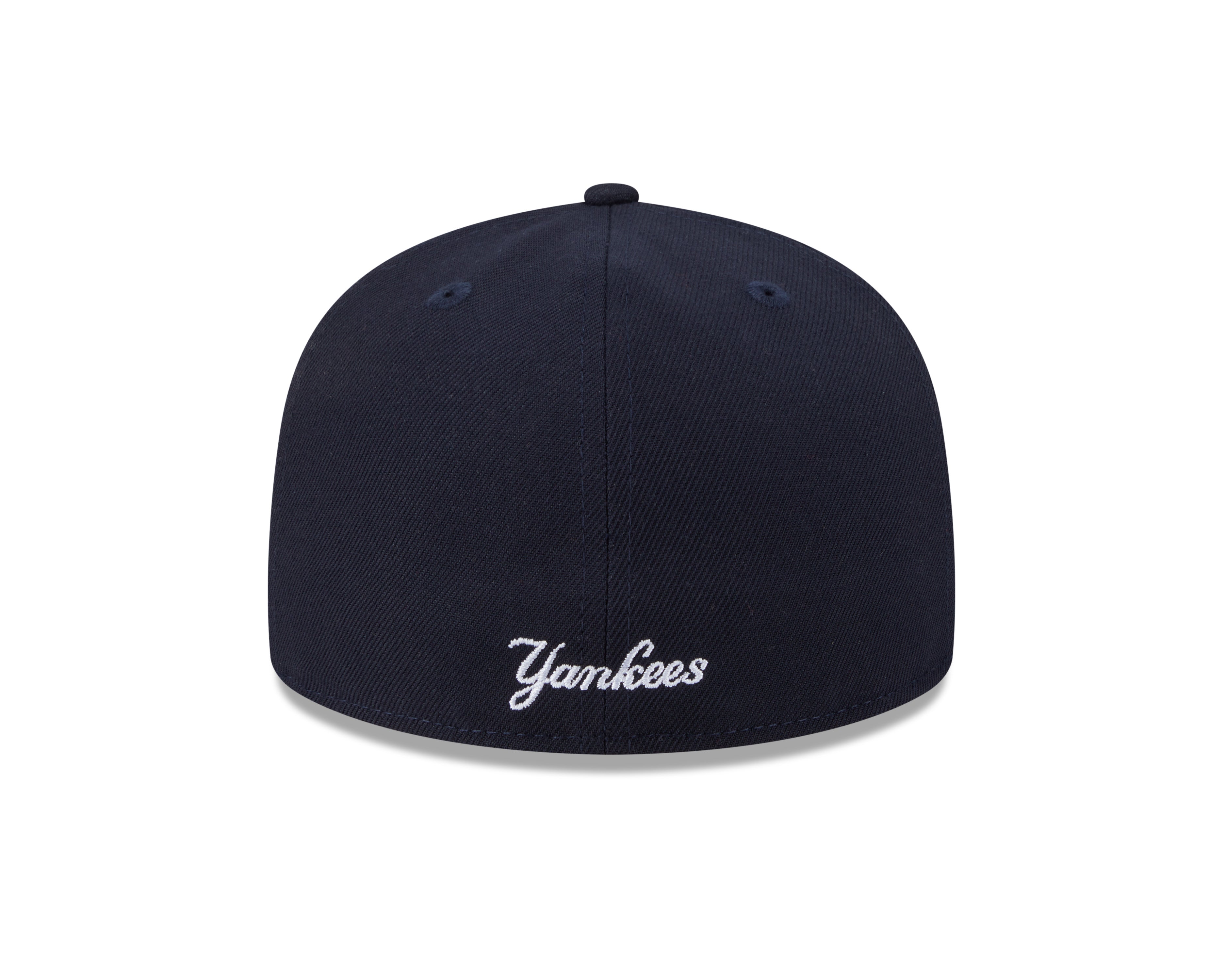 Casquette ajustée New York Yankees MLB New Era 59Fifty Overlap Scipt pour homme bleu marine foncé