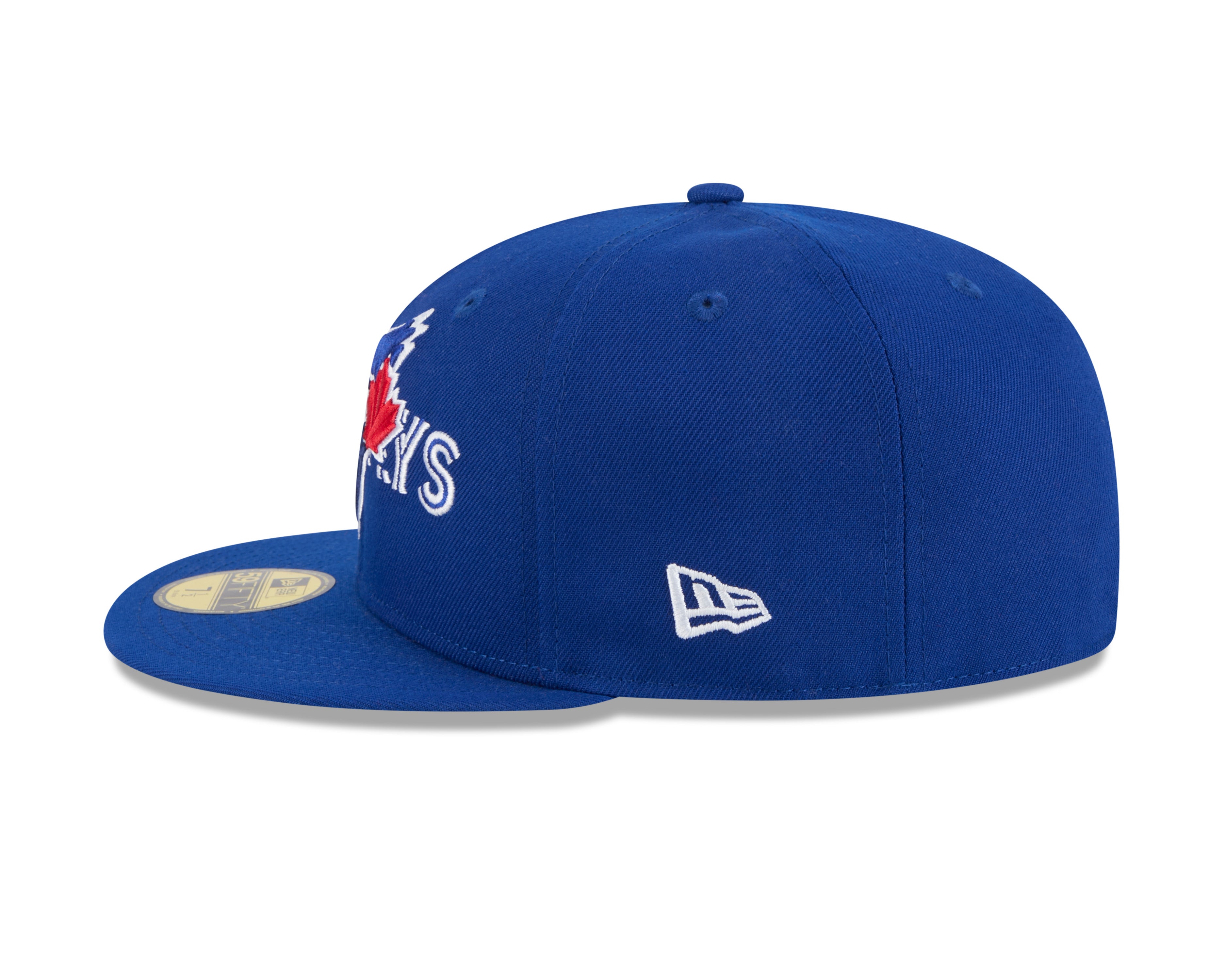 Casquette ajustée 59Fifty Overlap Script bleu royal pour homme des Toronto Blue Jays MLB New Era