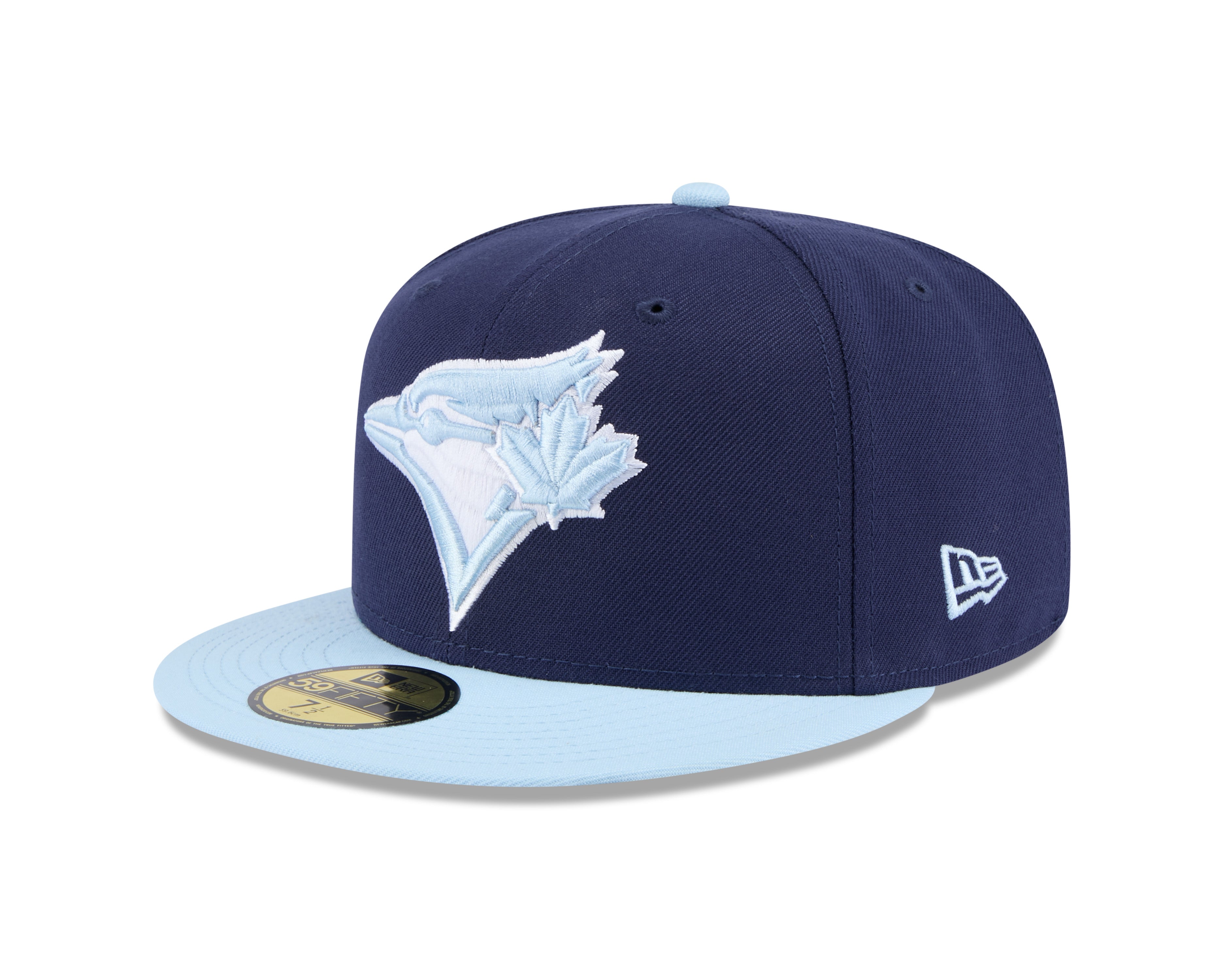 Casquette ajustée MLB 59Fifty bicolore bleu marine pour homme des Toronto Blue Jays de New Era