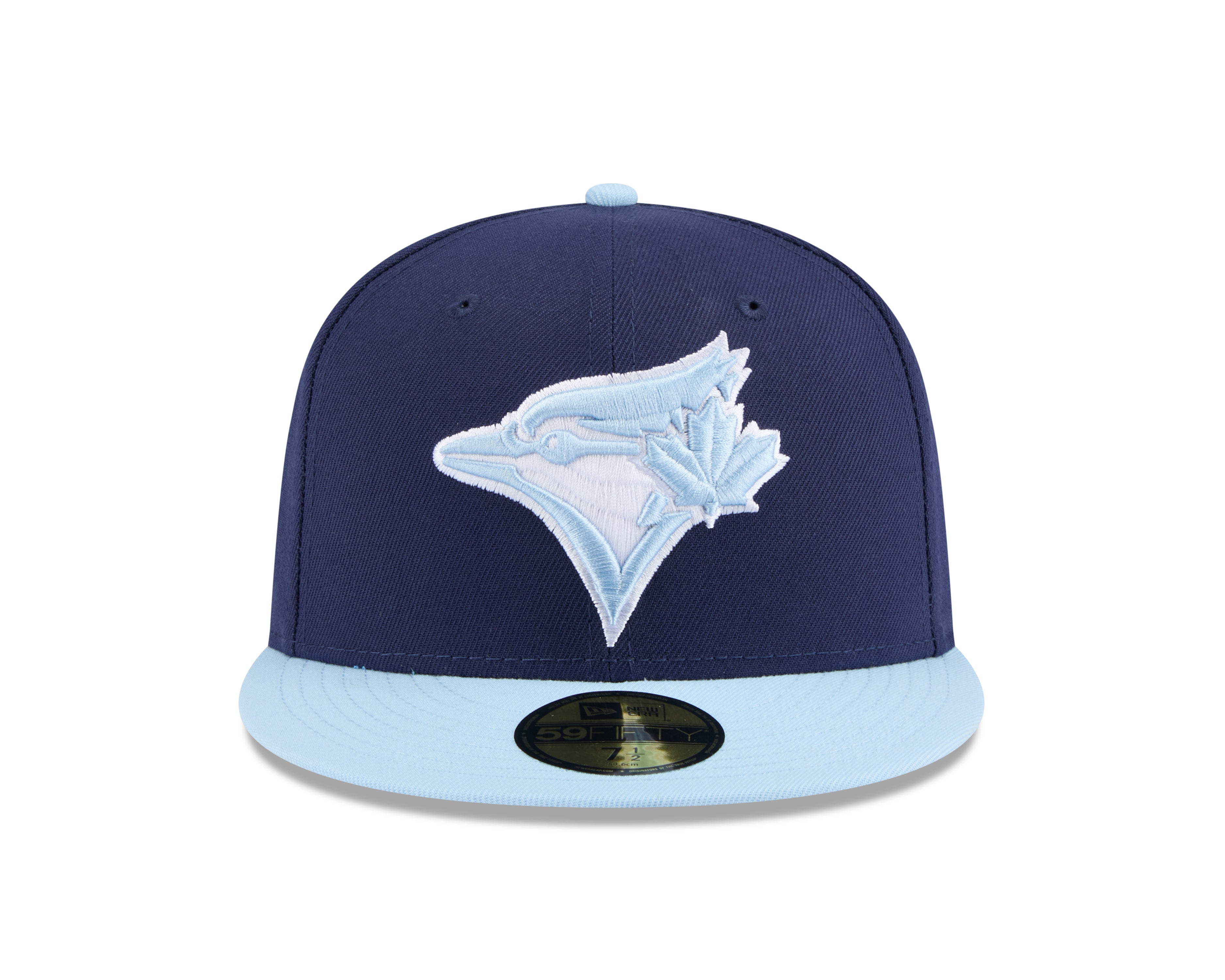 Casquette ajustée MLB 59Fifty bicolore bleu marine pour homme des Toronto Blue Jays de New Era