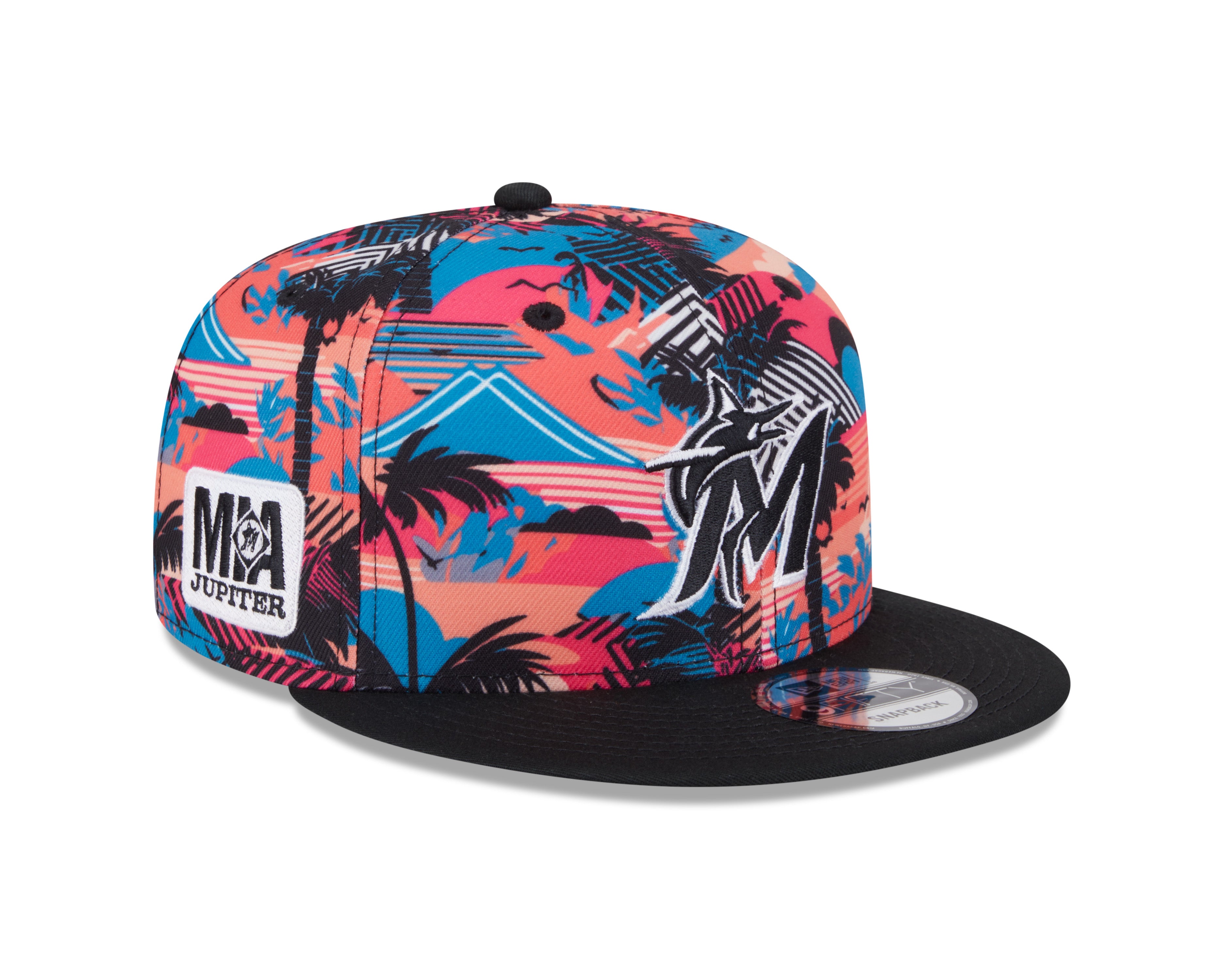 Miami Marlins MLB New Era Men's Black 9Fifty 2025 Spring Training Snapback