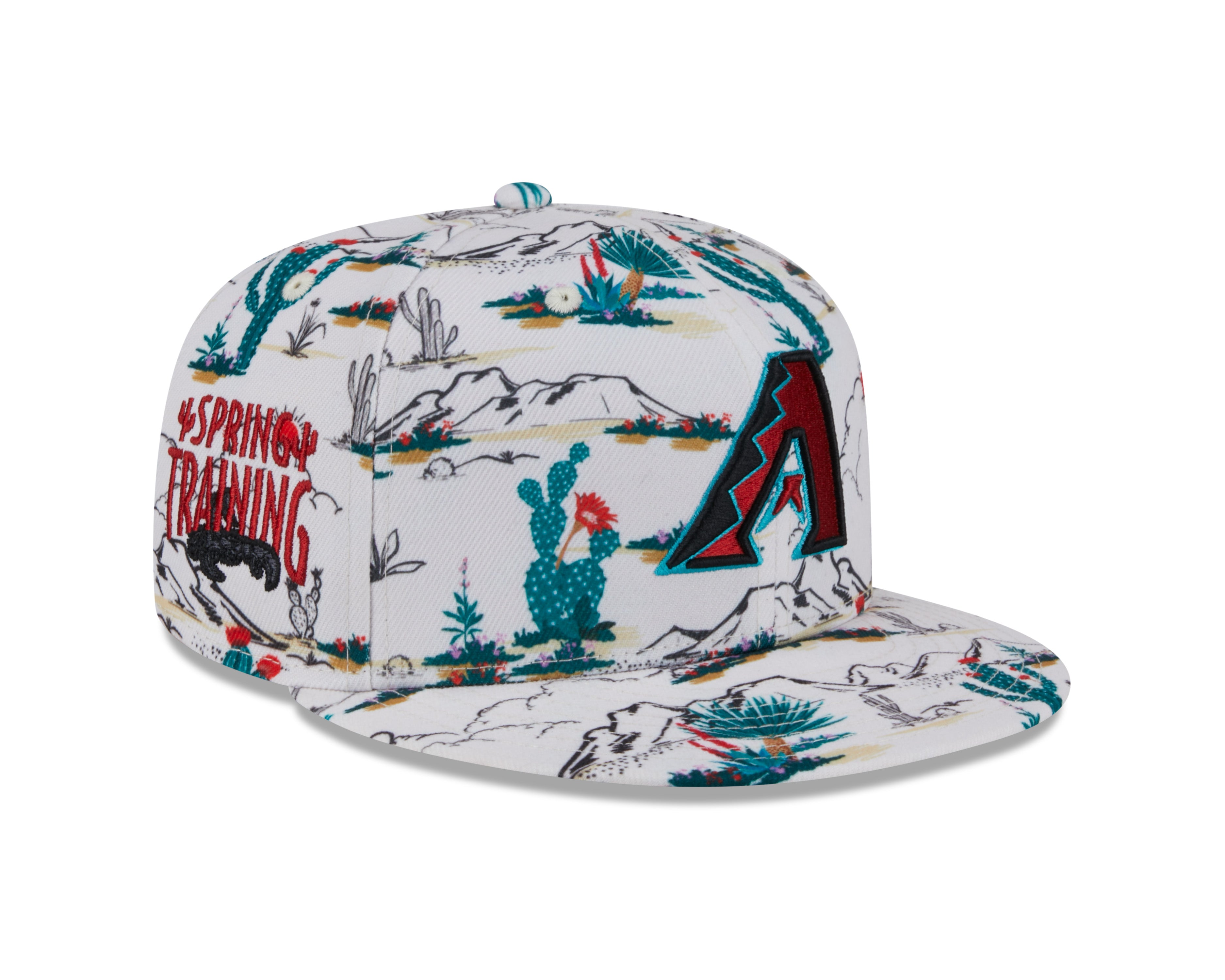 Casquette d'entraînement de printemps 2025 beige New Era Diamondbacks de l'Arizona pour homme MLB 9Fifty