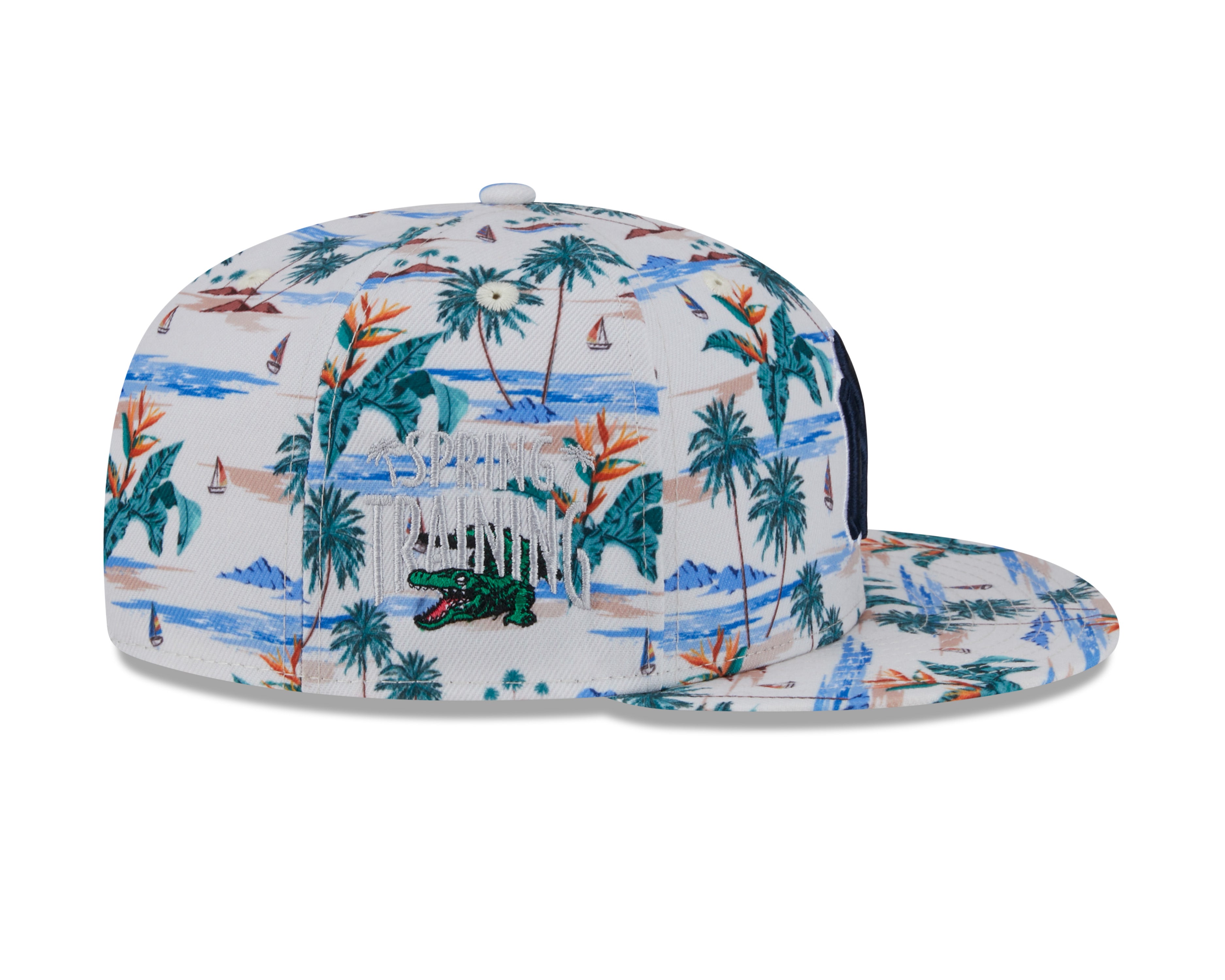 Casquette snapback d'entraînement de printemps 2025 beige New York Yankees MLB New Era pour homme