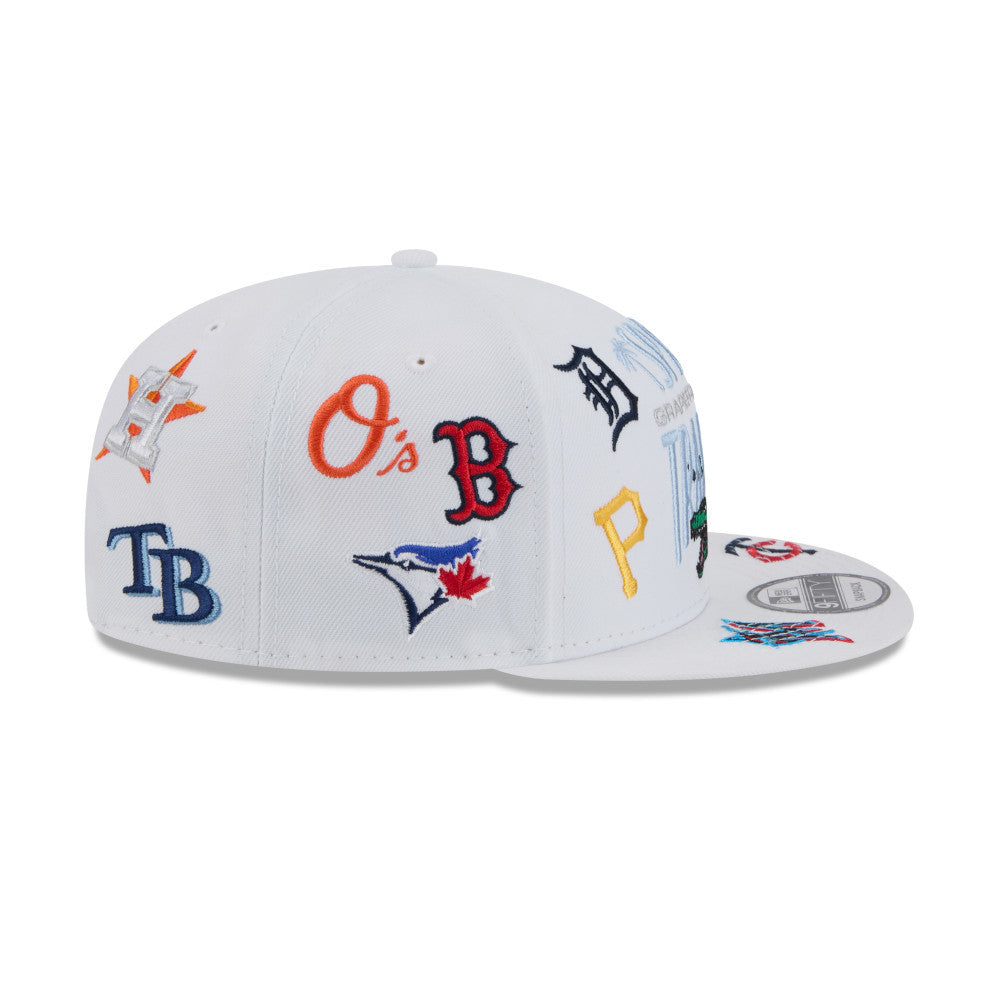 Grapefruit League MLB New Era Men's White 9Fifty 2025 Spring Training Scattered Logos Snapback