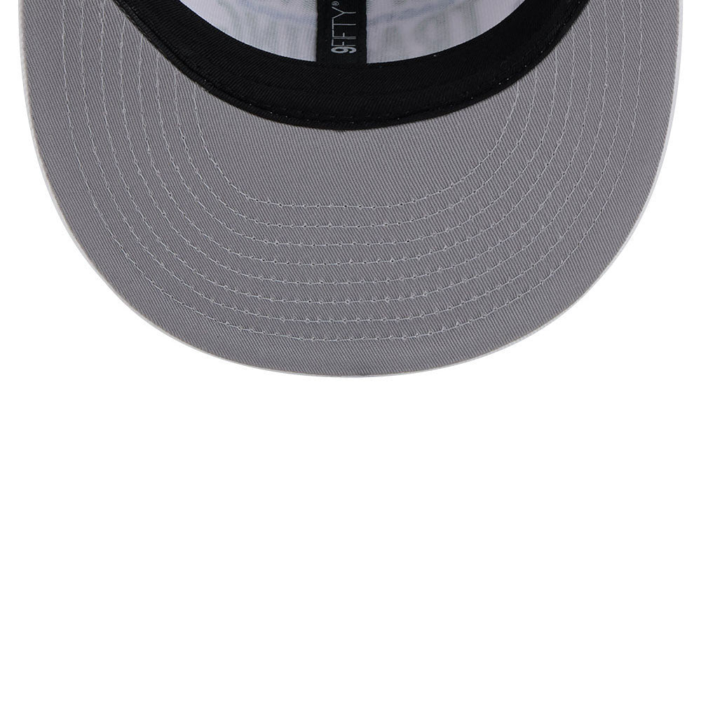 Casquette à visière plate Cactus League MLB New Era pour homme, blanche, 9Fifty 2025, entraînement de printemps, avec logo dispersé