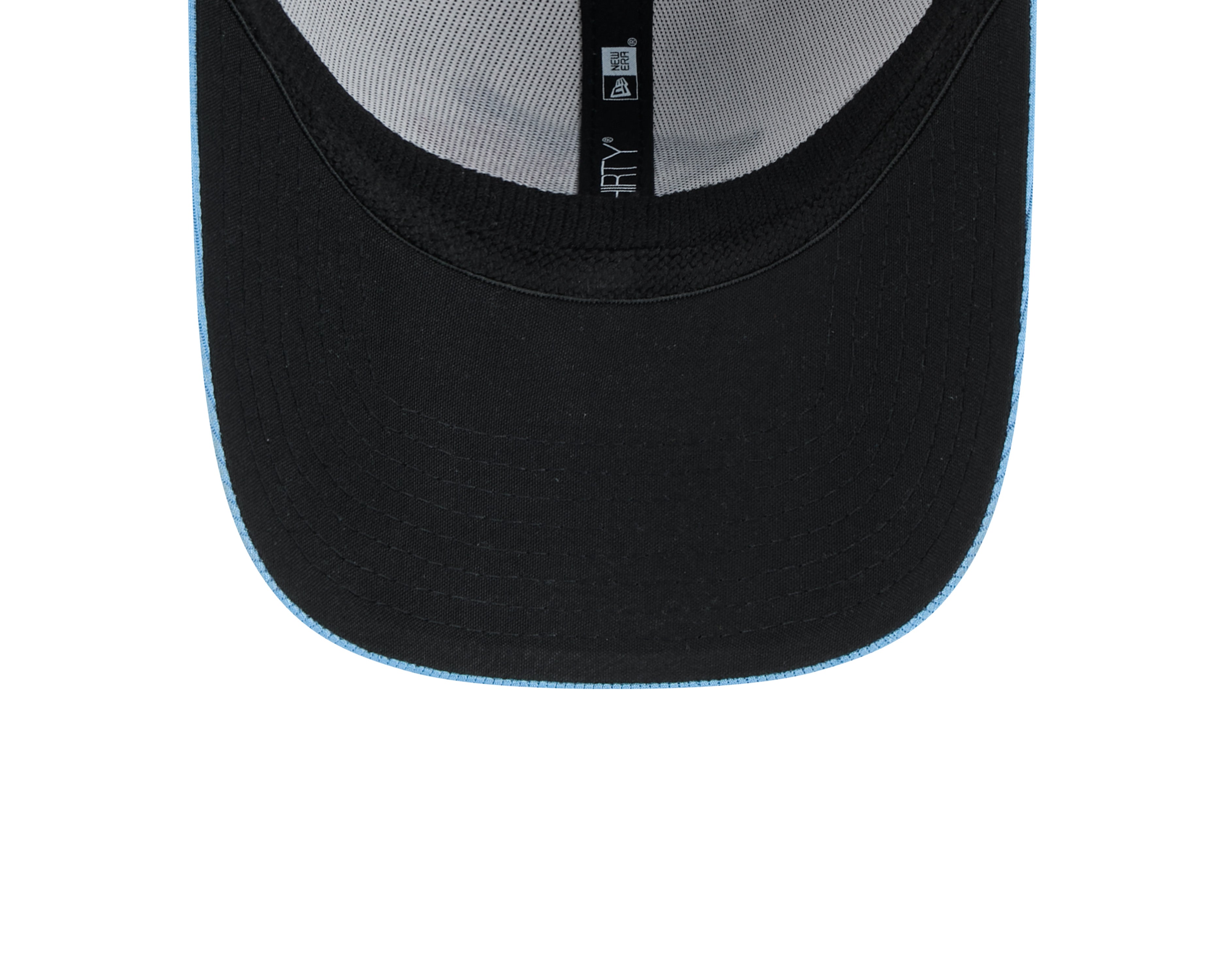 Casquette extensible d'entraînement de printemps 2025 MLB New Era pour homme, blanche/bleu clair, 39Thirty des Blue Jays de Toronto