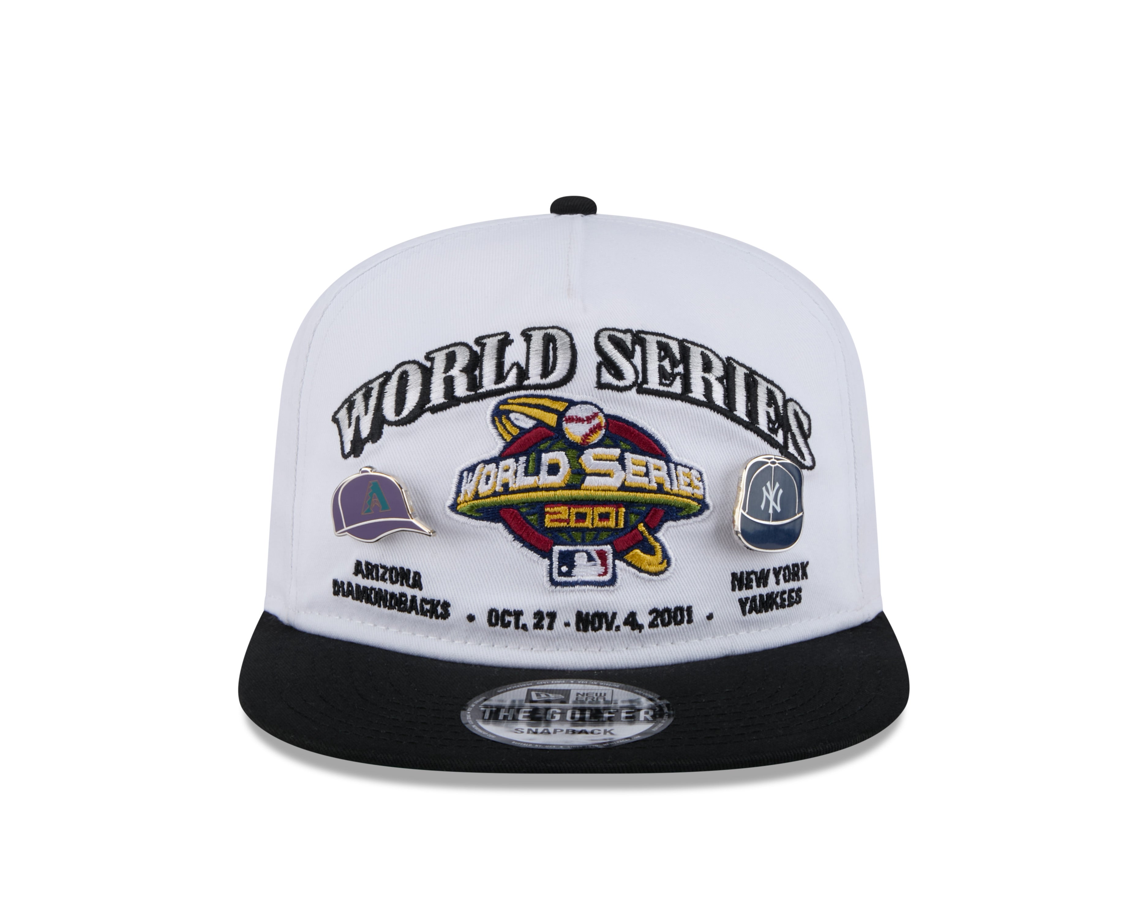 Casquette Snapback de championnat de golfeur blanche pour homme de la Série mondiale MLB New Era 2001