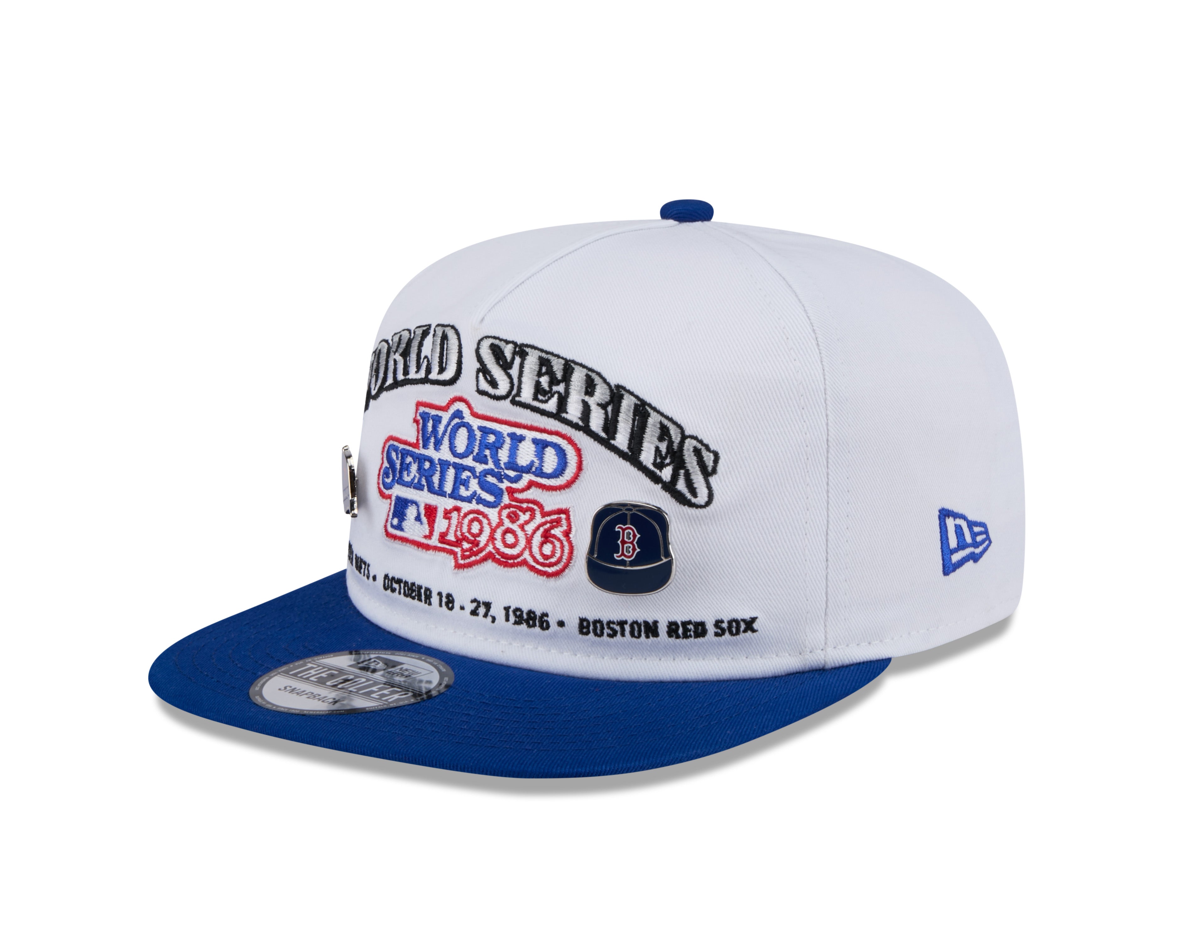 Casquette Snapback de championnat de golfeur blanche pour homme de la Série mondiale MLB New Era 1986