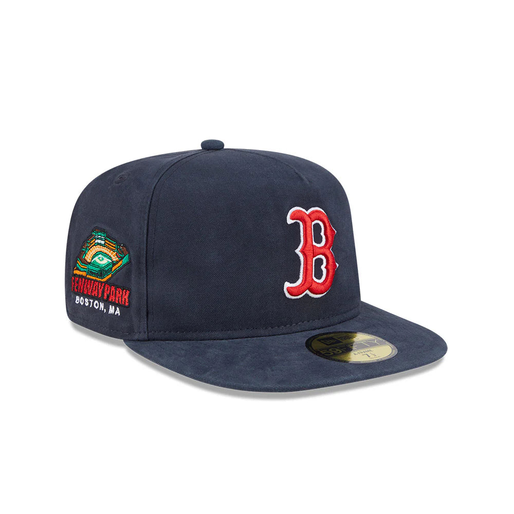 Drapeau latéral de championnat MLB New Era 59Fifty A-Frame bleu foncé pour homme des Red Sox de Boston