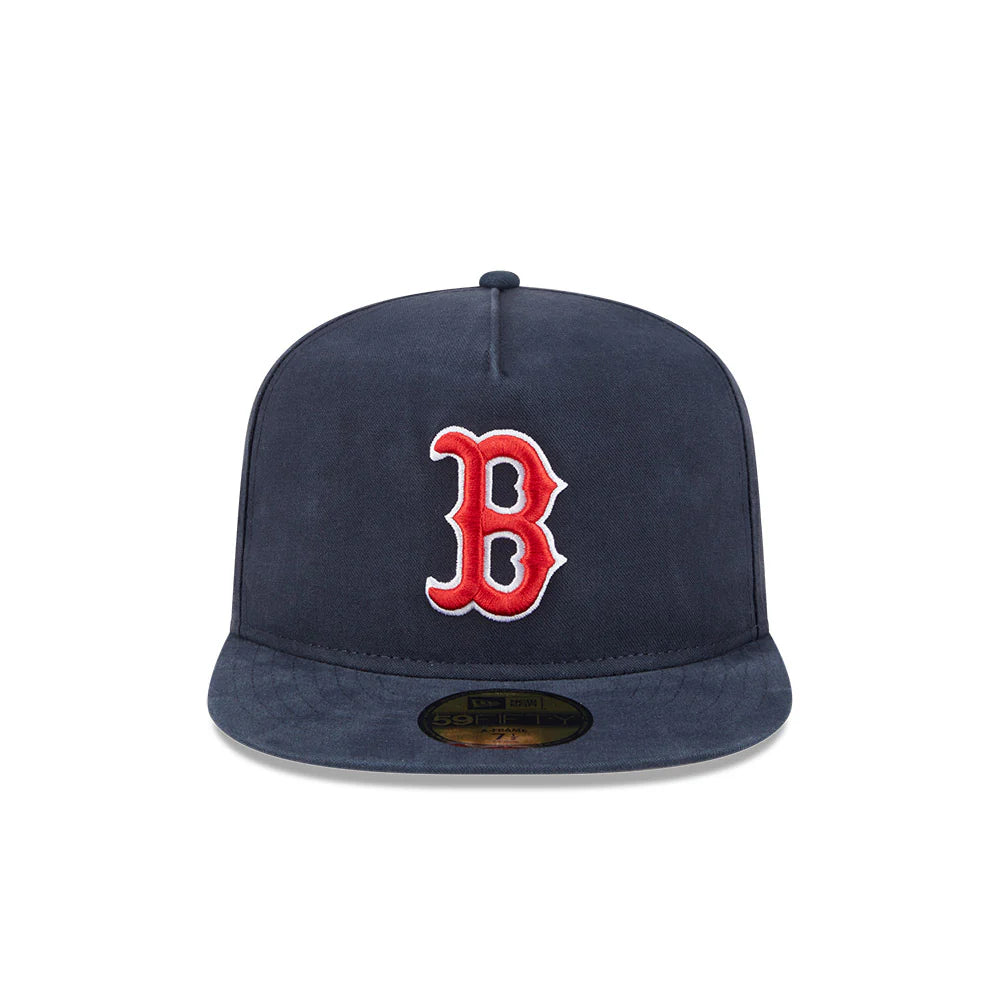 Drapeau latéral de championnat MLB New Era 59Fifty A-Frame bleu foncé pour homme des Red Sox de Boston
