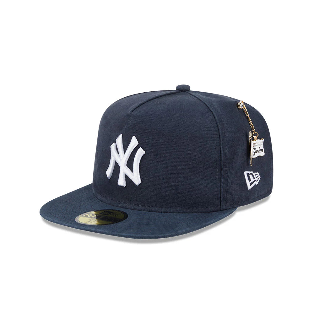New York Yankees MLB New Era Men's Dark Blue 59Fifty A-Frame Championship Side Flag