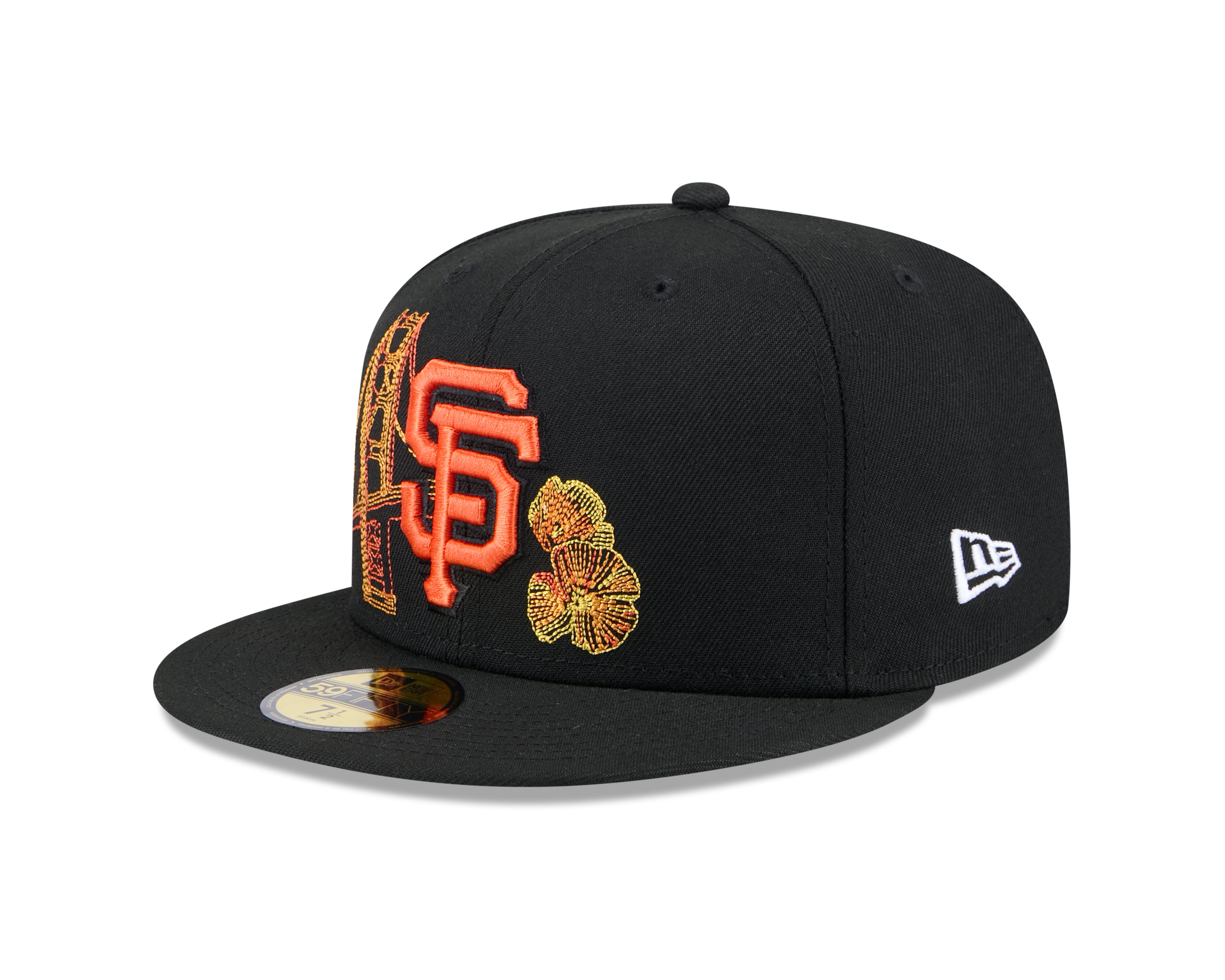 San Francisco Giants MLB New Era Men's Black 59Fifty State Stitch Fitted Hat
