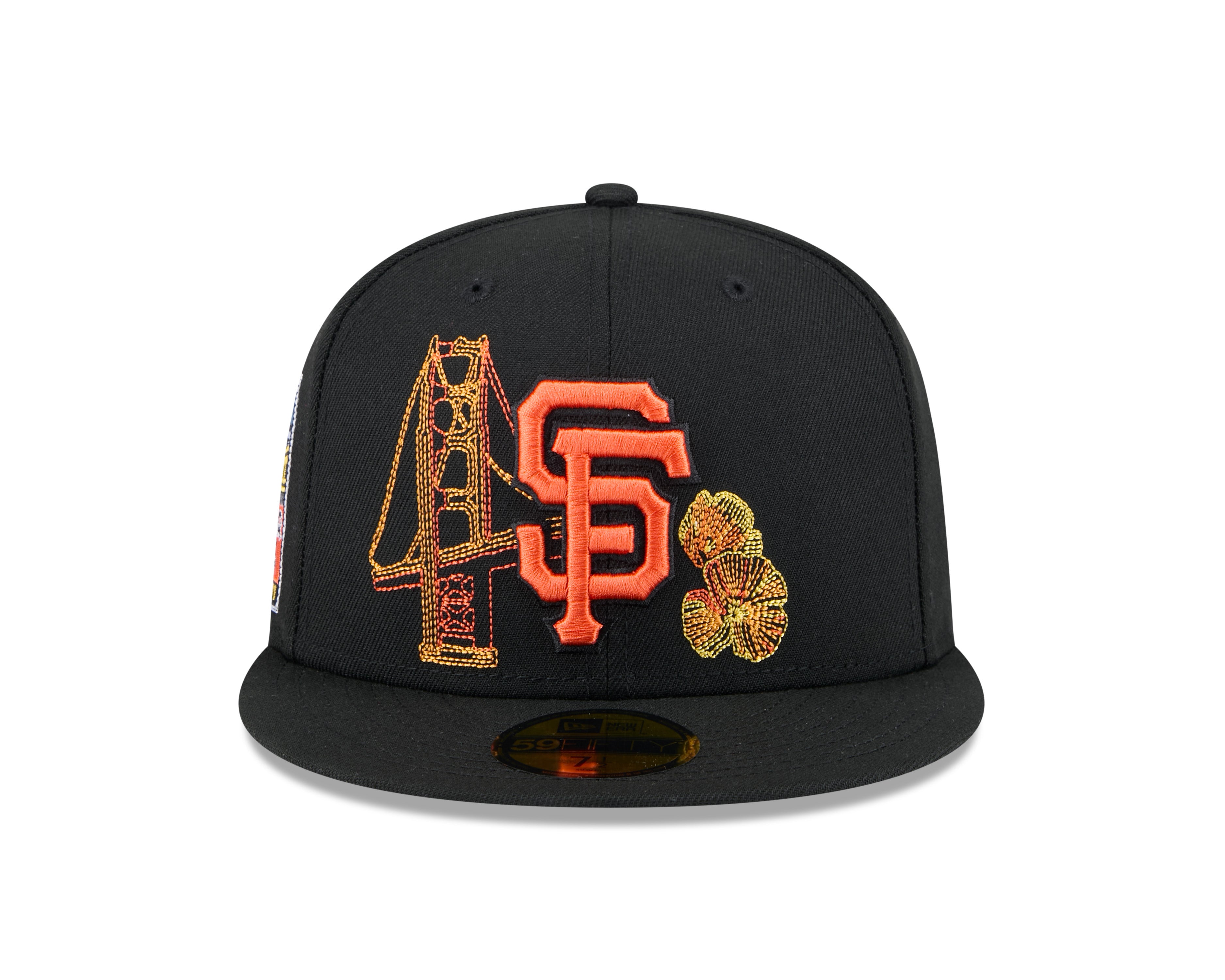 San Francisco Giants MLB New Era Men's Black 59Fifty State Stitch Fitted Hat