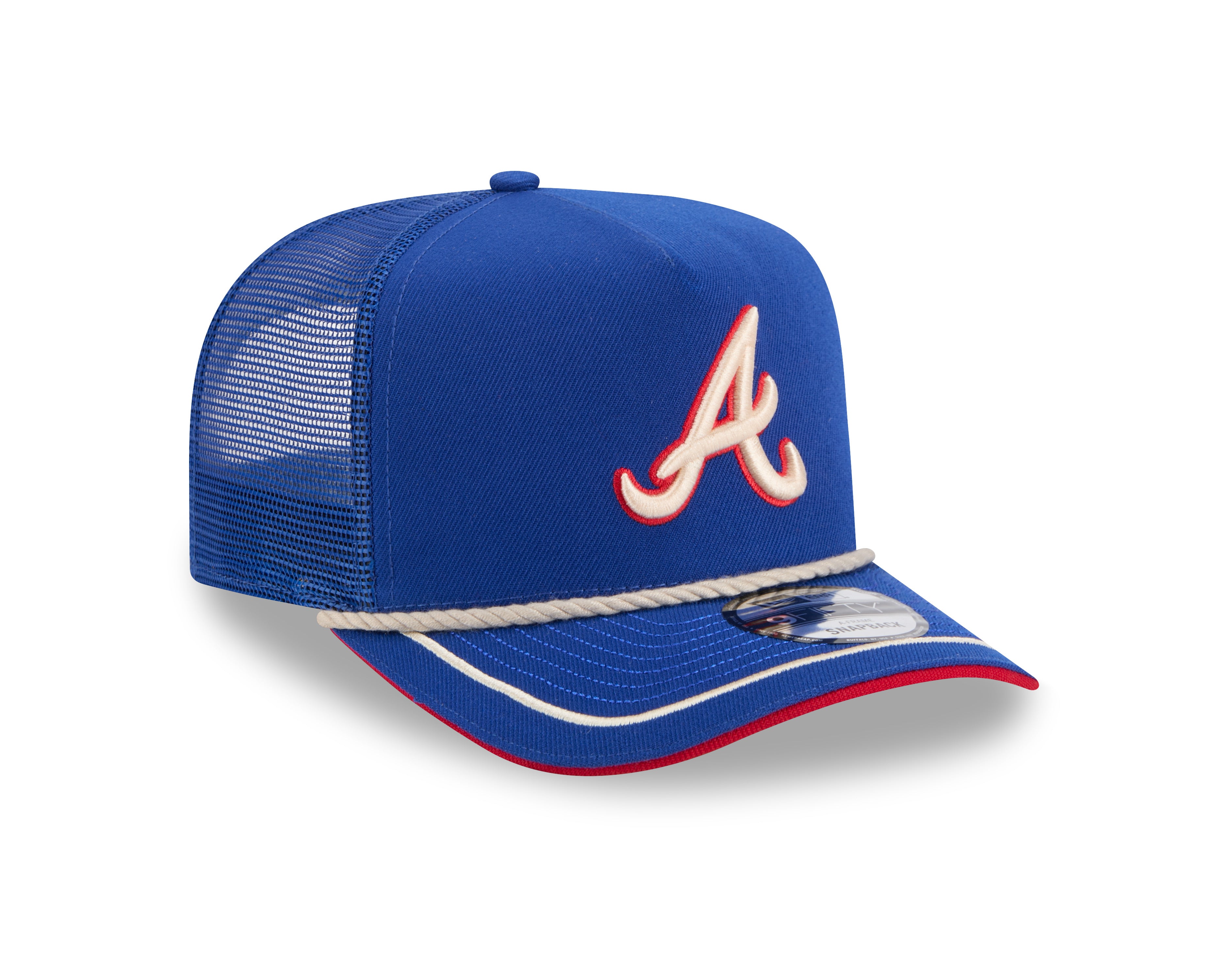 Atlanta Braves MLB New Era Men's Royal Blue 9Fifty A-Frame Vintage Rope Snapback