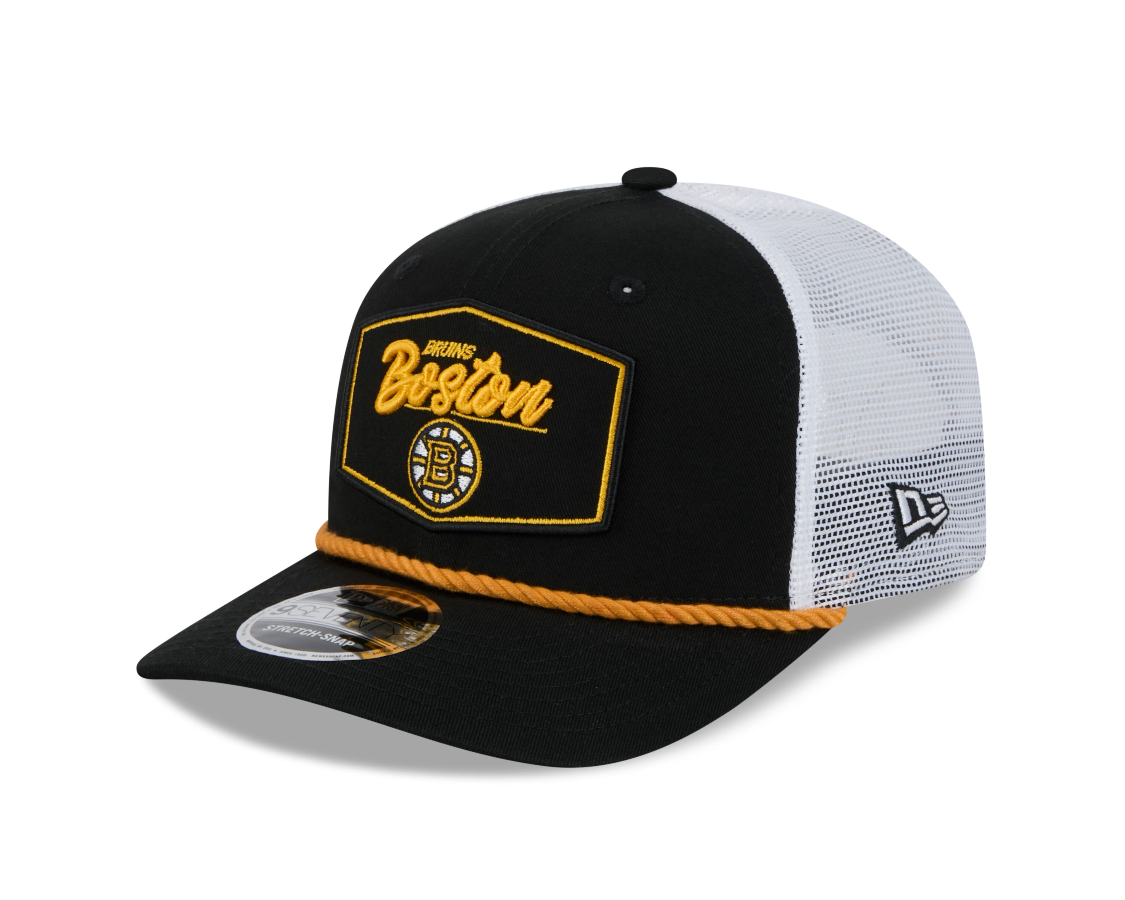 Casquette Snapback 9Seventy Cord noire pour homme des Bruins de Boston de la LNH de New Era