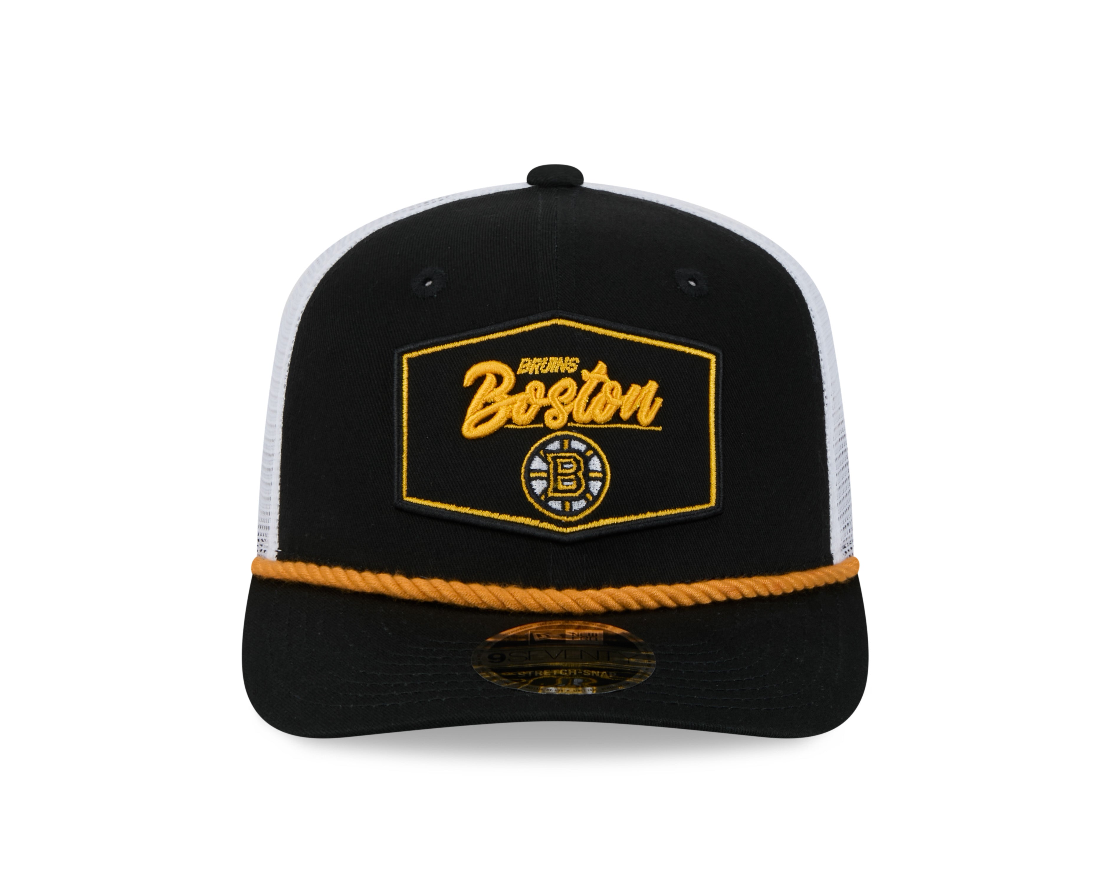 Casquette Snapback 9Seventy Cord noire pour homme des Bruins de Boston de la LNH de New Era