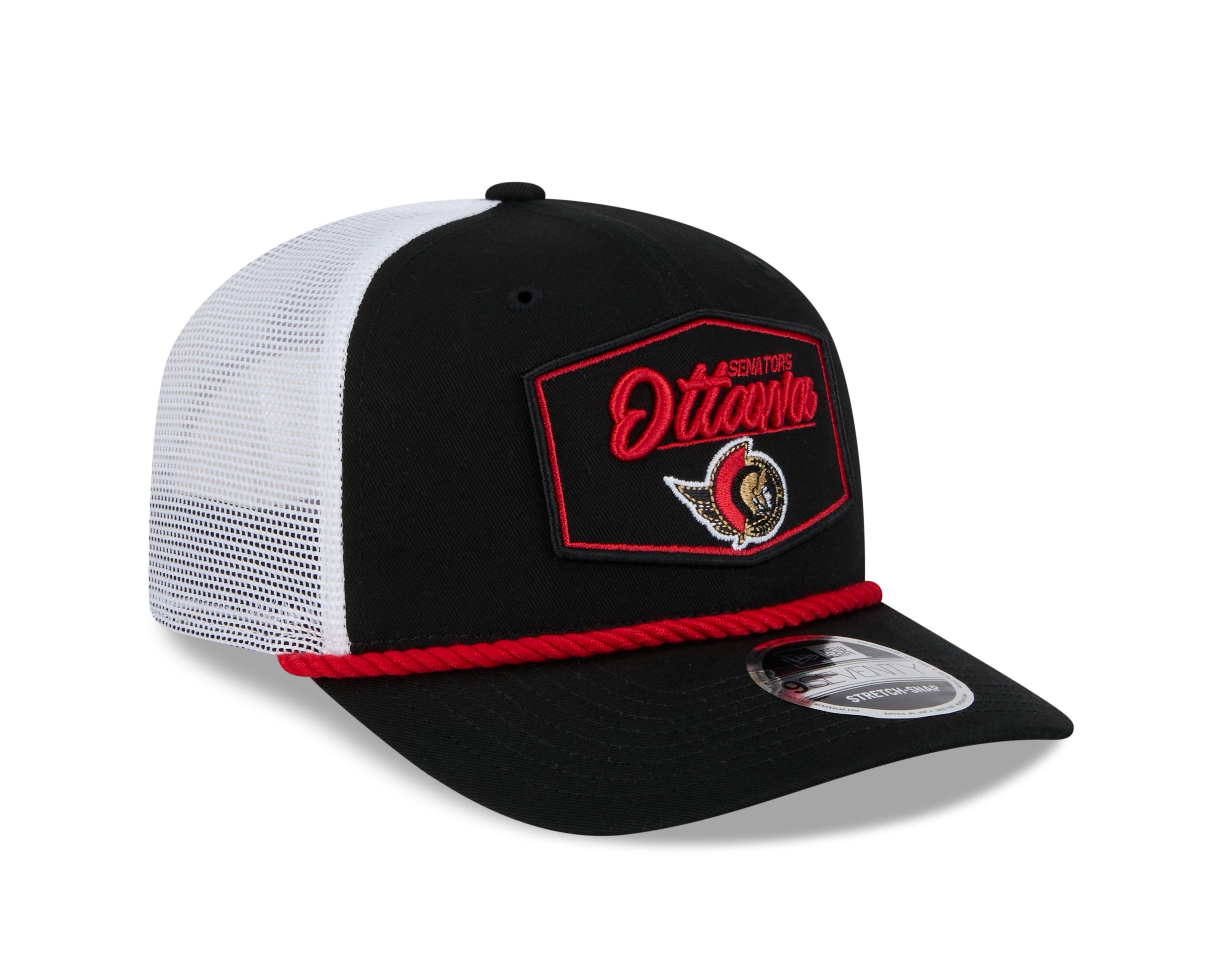Casquette Snapback 9Seventy Cord noire pour homme des Sénateurs d'Ottawa de la LNH de New Era