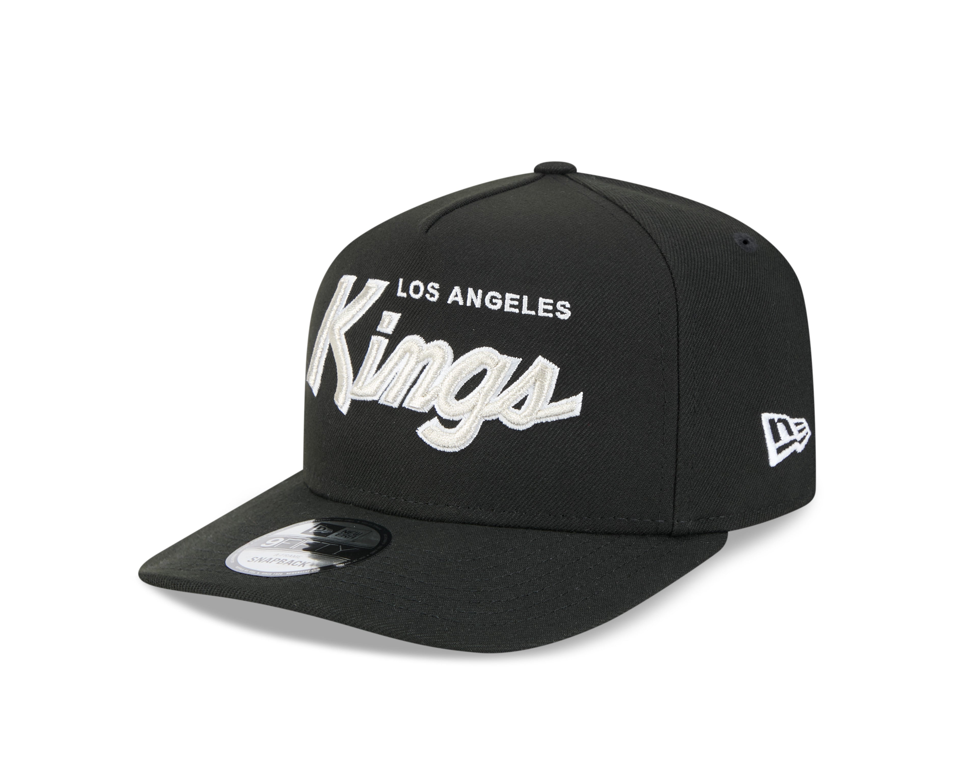 Los Angeles Kings NHL New Era Men's Black 9FIfty Script A-Frame Snapback