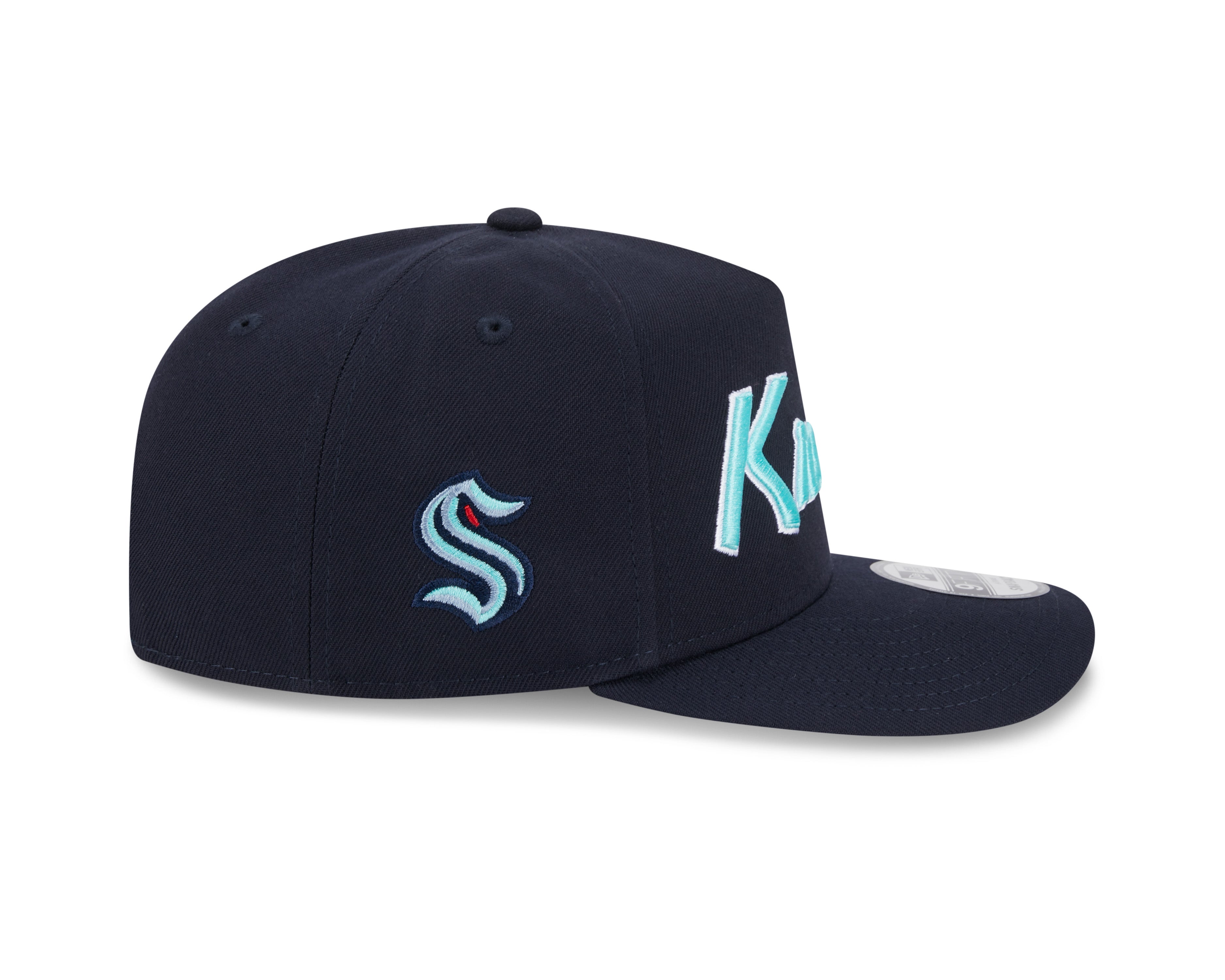 Seattle Kraken NHL New Era Men's Navy 9FIfty Script A-Frame Snapback