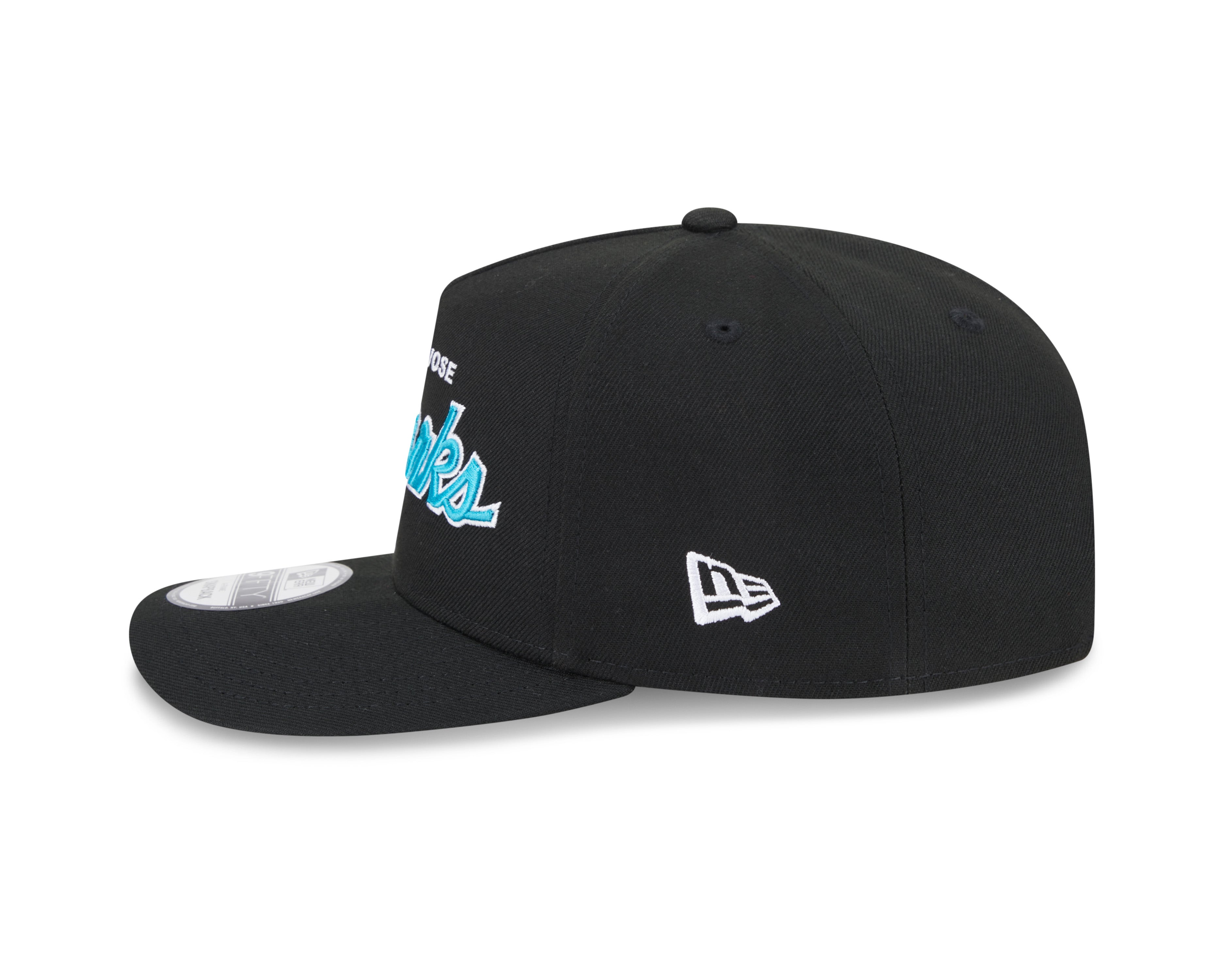 San Jose Sharks NHL New Era Men's Black 9FIfty Script A-Frame Snapback