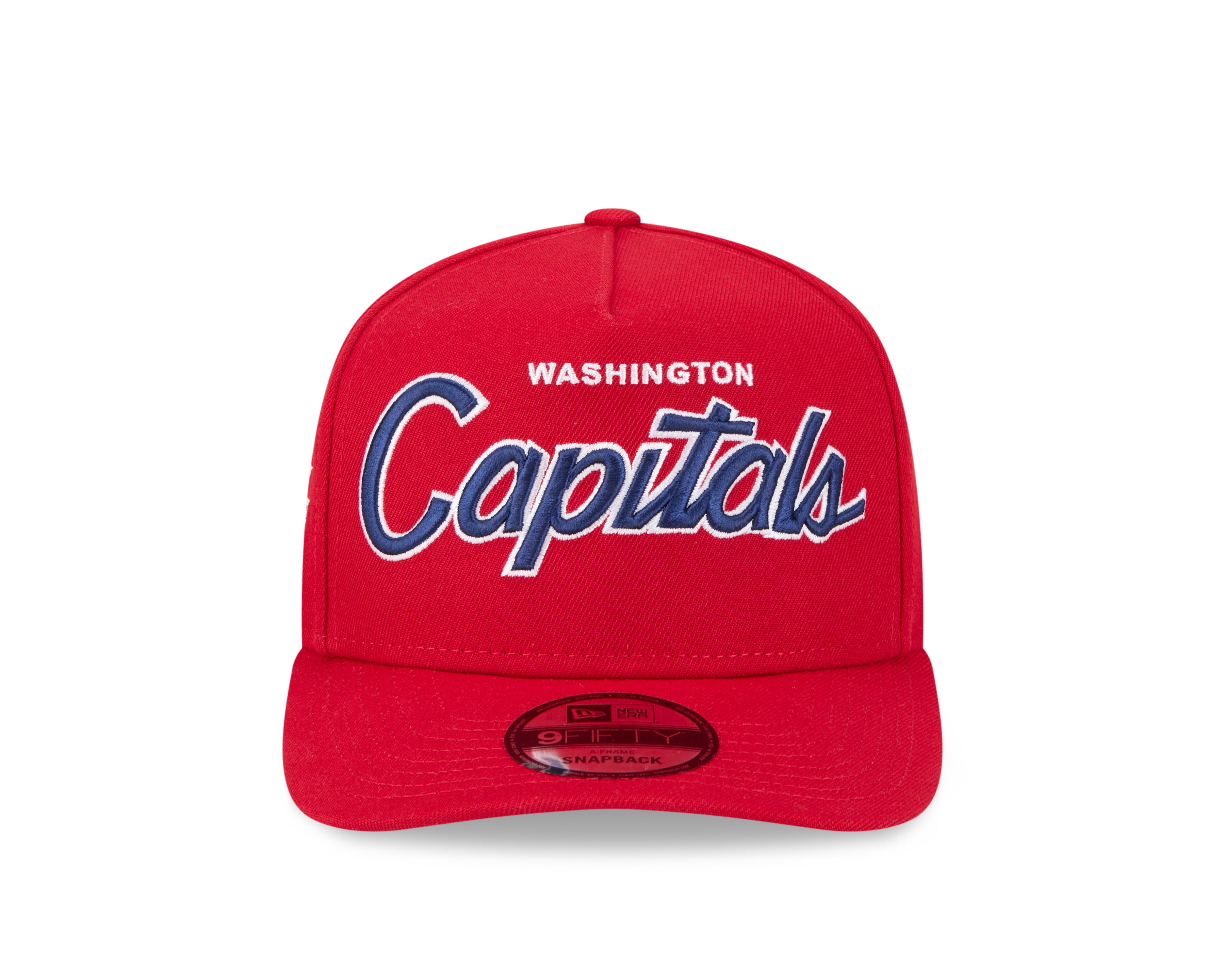 Washinton Capitals NHL New Era Men's Red 9FIfty Script A-Frame Snapback