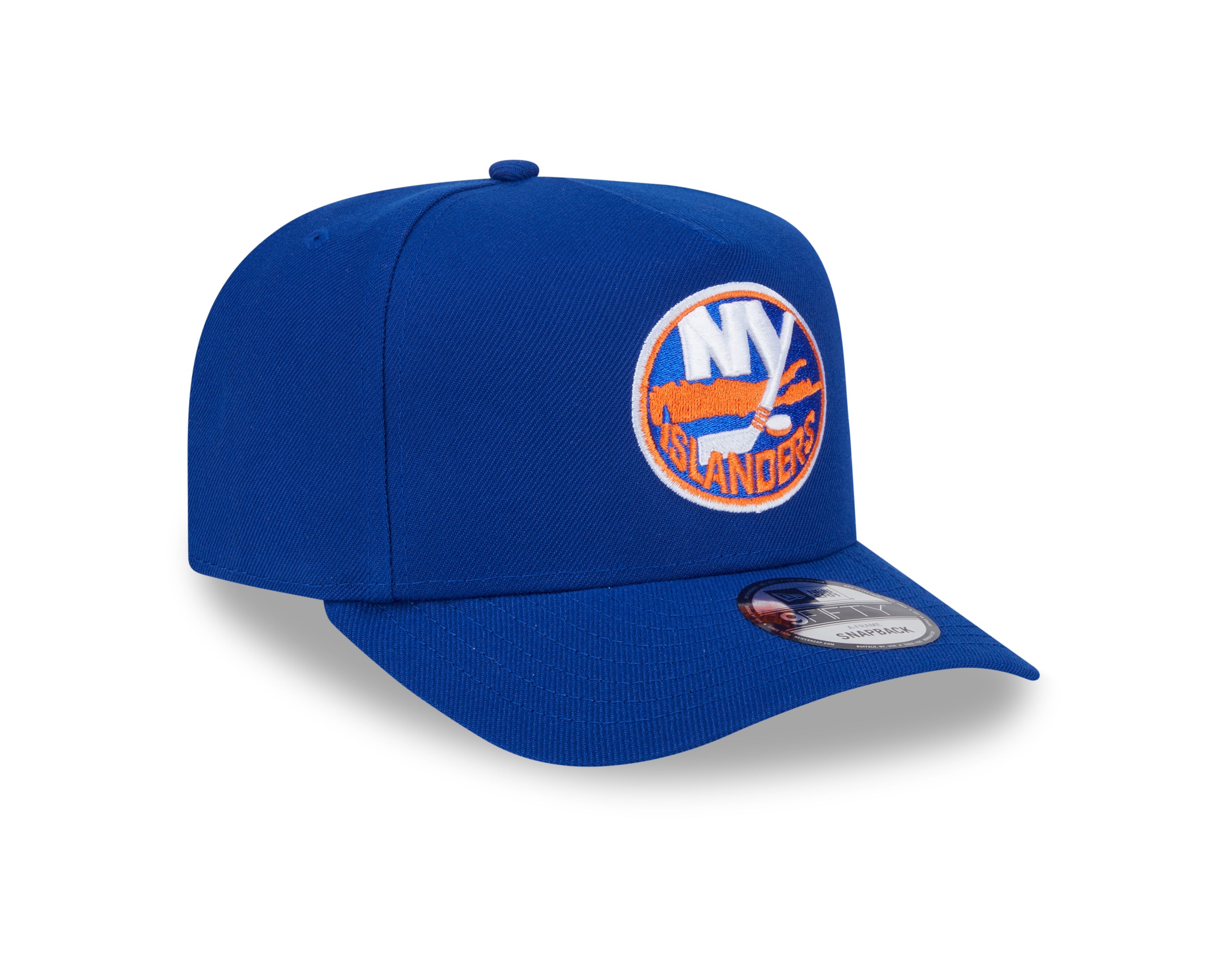 Casquette à visière ajustable A-Frame Royal 9Fifty New Era pour homme des Islanders de New York NHL