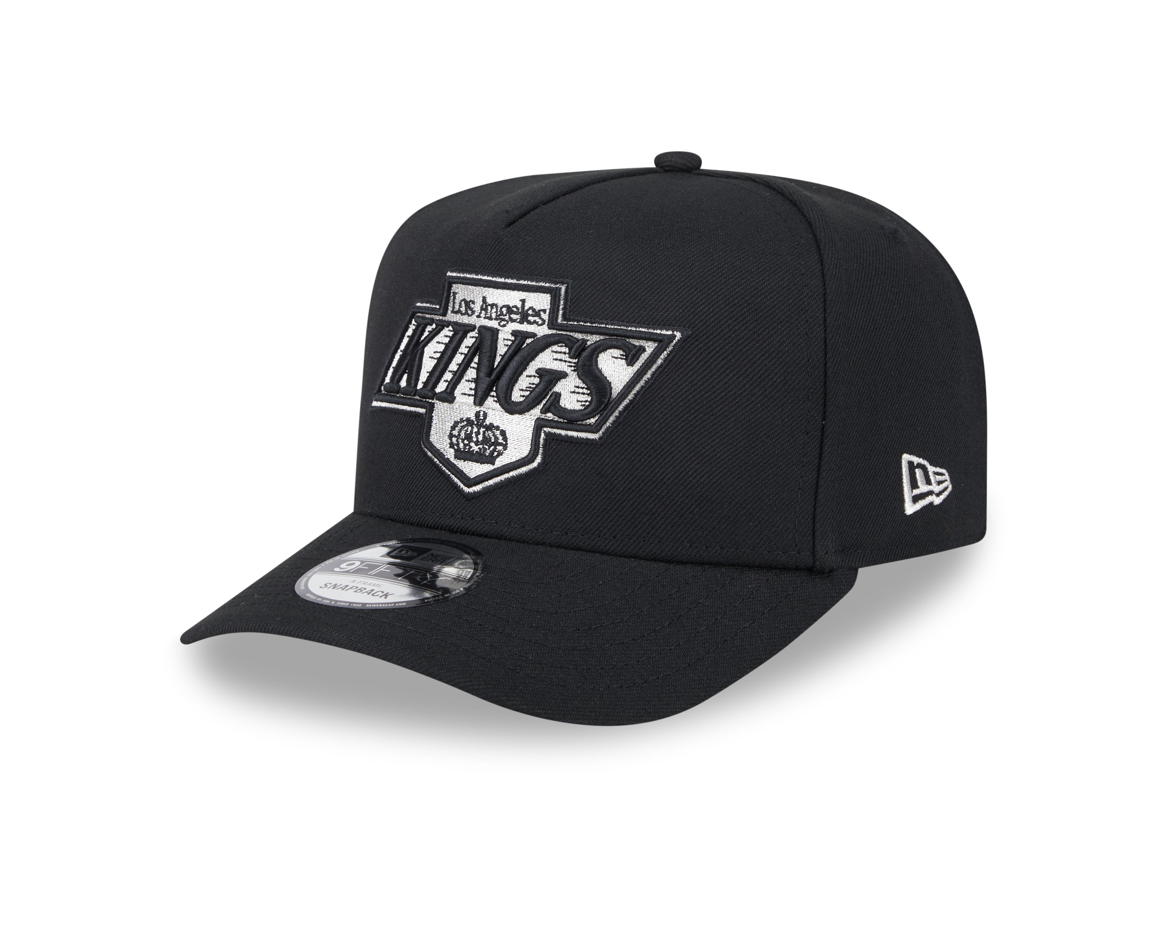 Casquette à visière snapback 9Fifty A-Frame noire pour homme des Kings de Los Angeles de la LNH de New Era