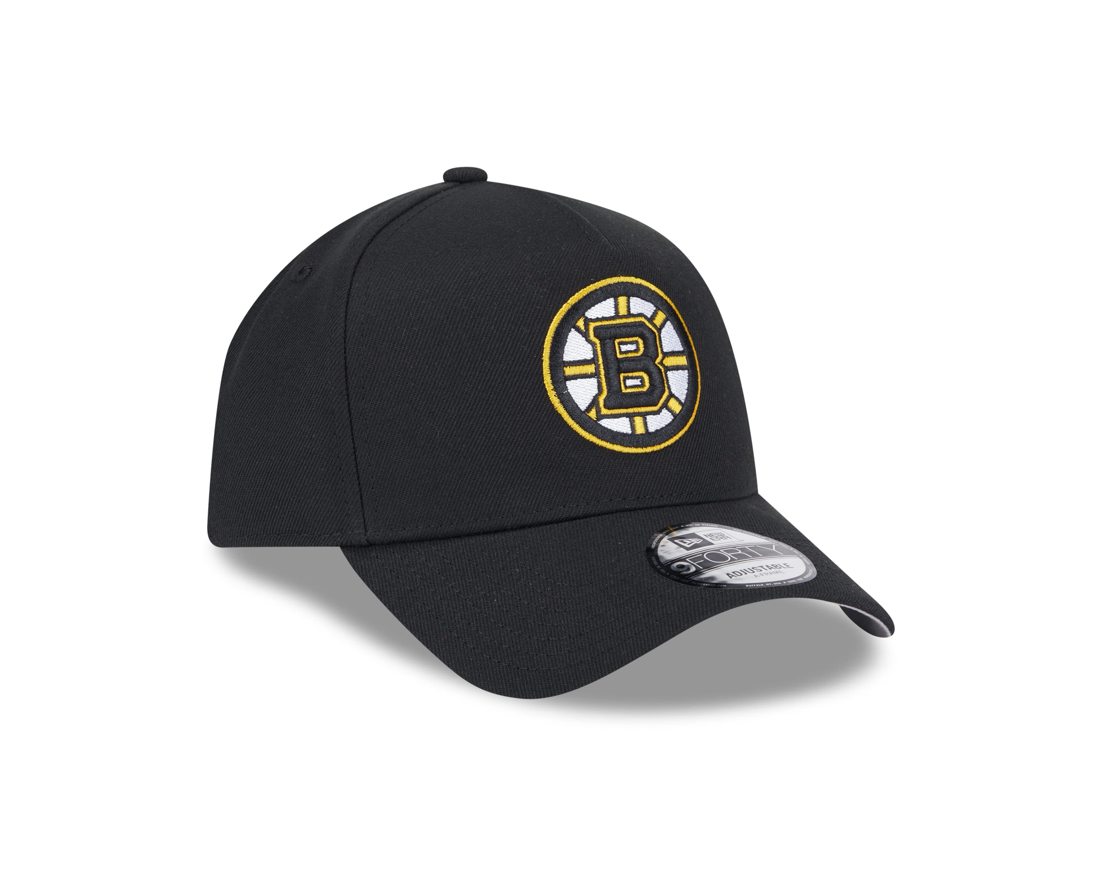 Boston Bruins NHL New Era Men's Black 9Forty A-Frame Snapback