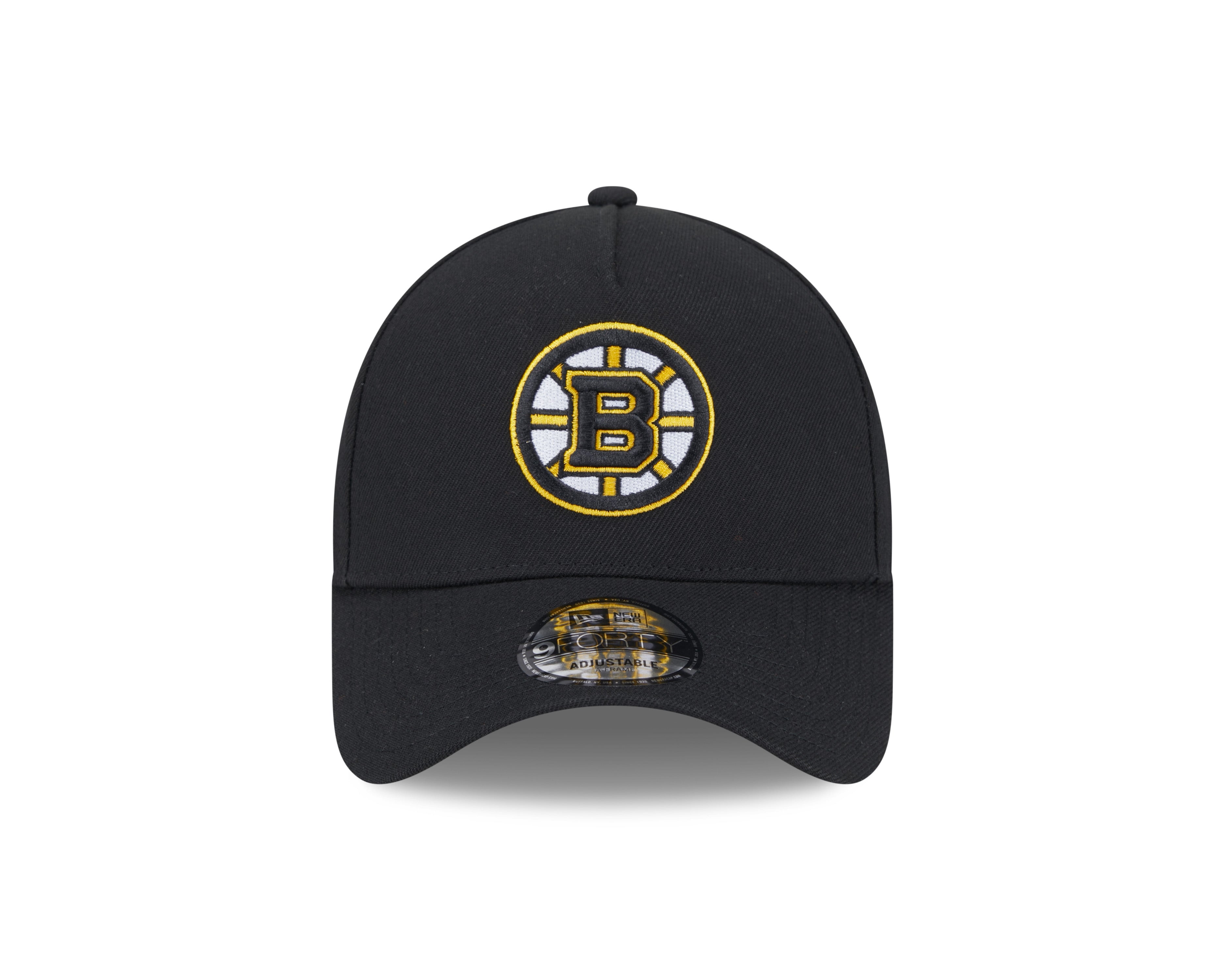 Boston Bruins NHL New Era Men's Black 9Forty A-Frame Snapback