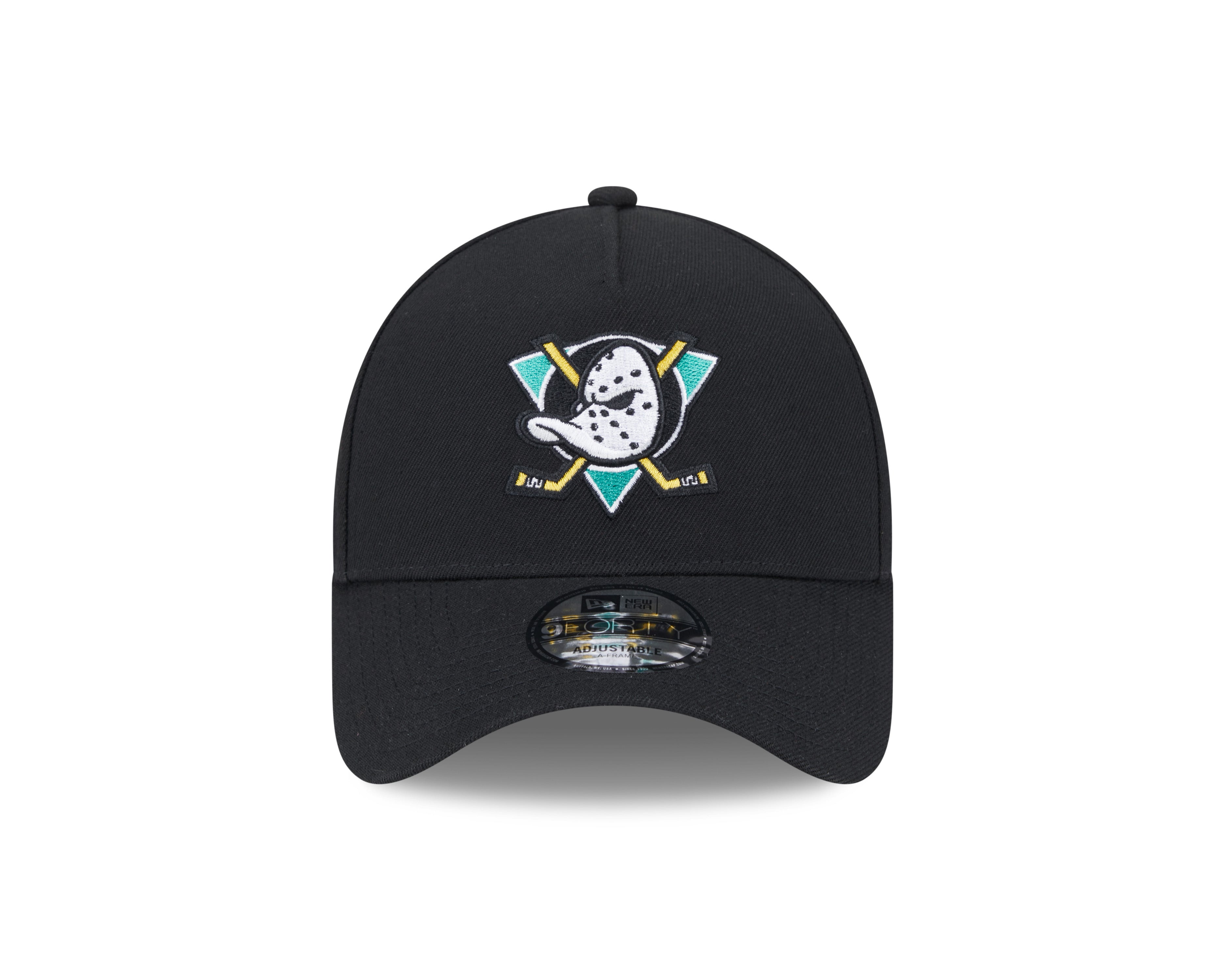 Casquette Snapback 9Forty A-Frame noire pour homme des Ducks d'Anaheim de la LNH de New Era