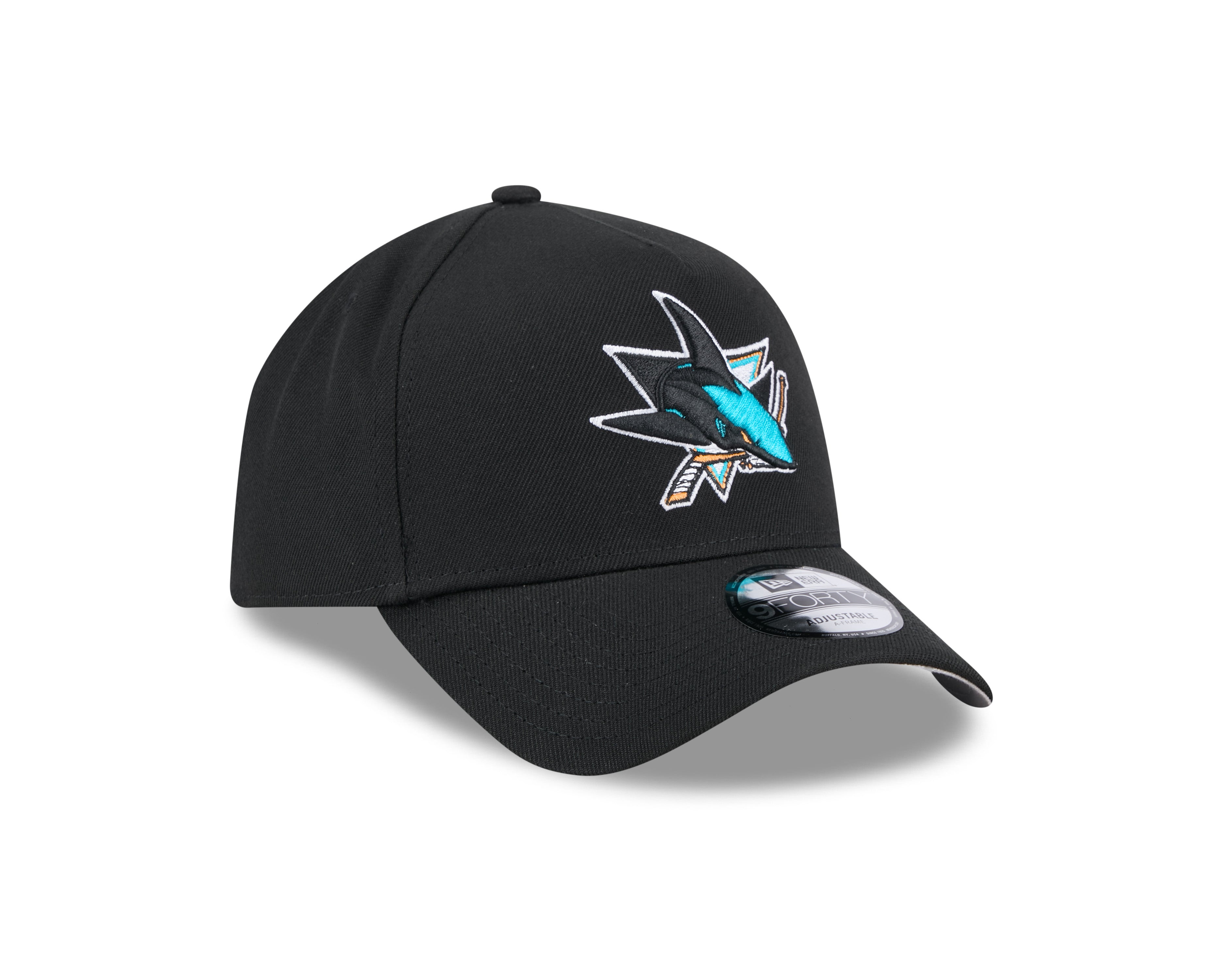 Casquette Snapback 9Forty A-Frame noire pour homme des Sharks de San Jose NHL de New Era