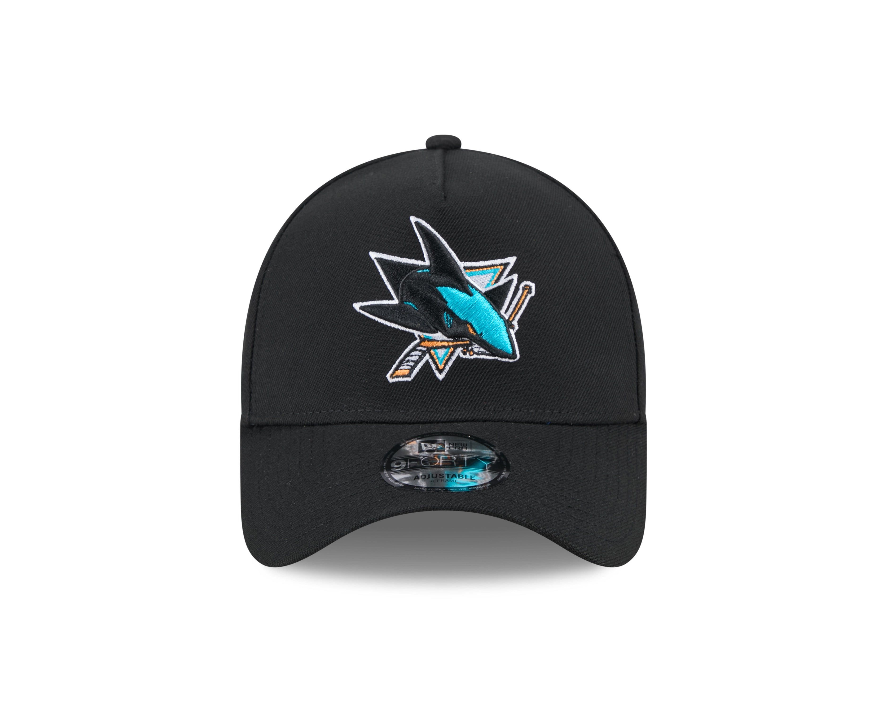 Casquette Snapback 9Forty A-Frame noire pour homme des Sharks de San Jose NHL de New Era