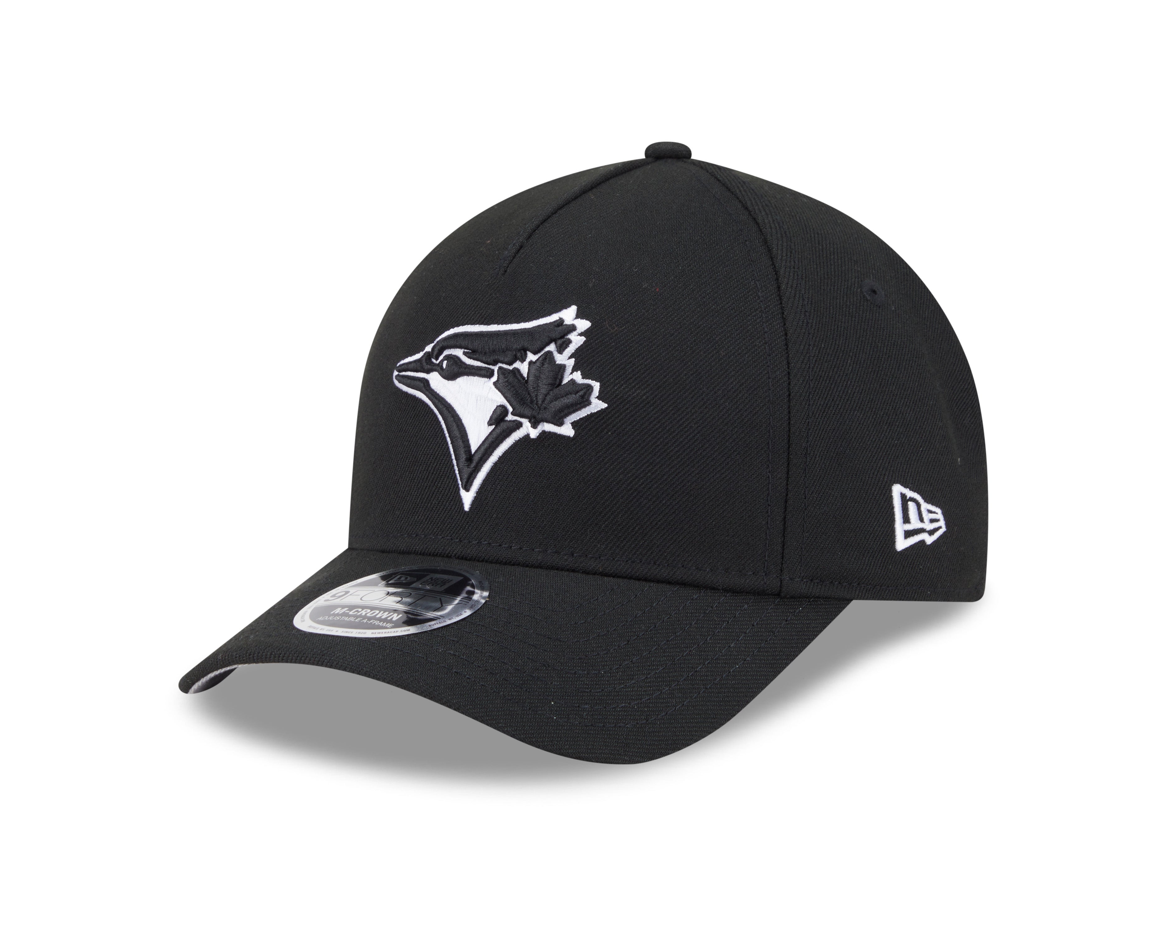 Casquette New Era 9Forty A-Frame noire et blanche pour homme des Blue Jays de Toronto (MLB)