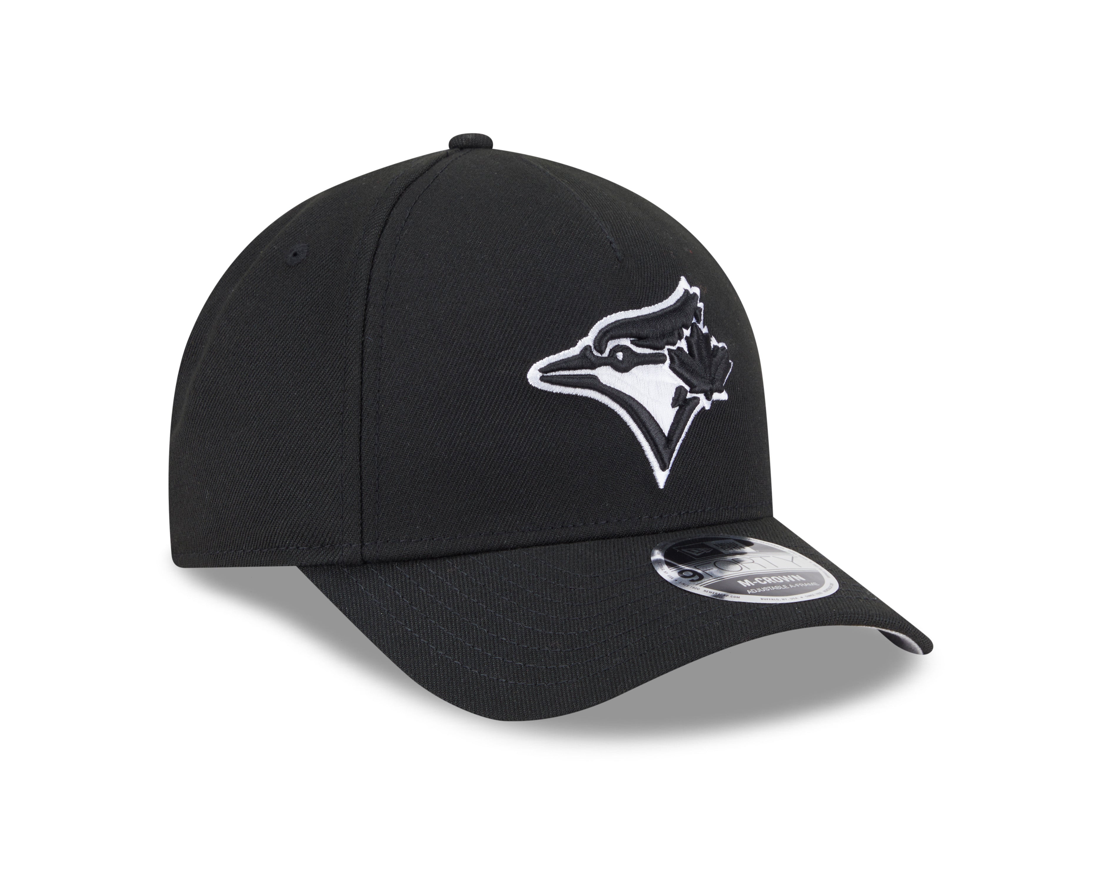 Casquette New Era 9Forty A-Frame noire et blanche pour homme des Blue Jays de Toronto (MLB)