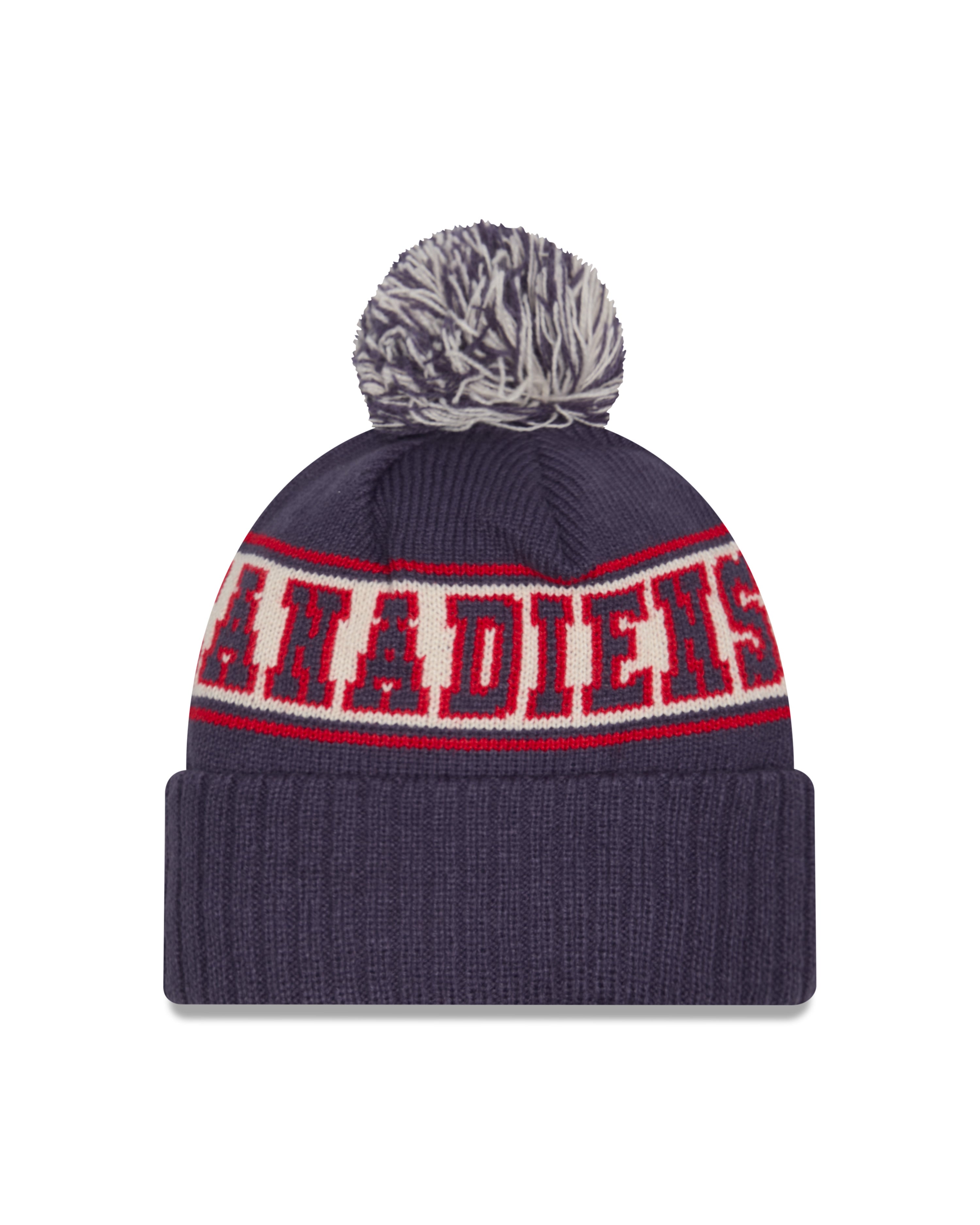 Bonnet à pompon en tricot rétro bleu marine pour homme des Canadiens de Montréal de la LNH New Era