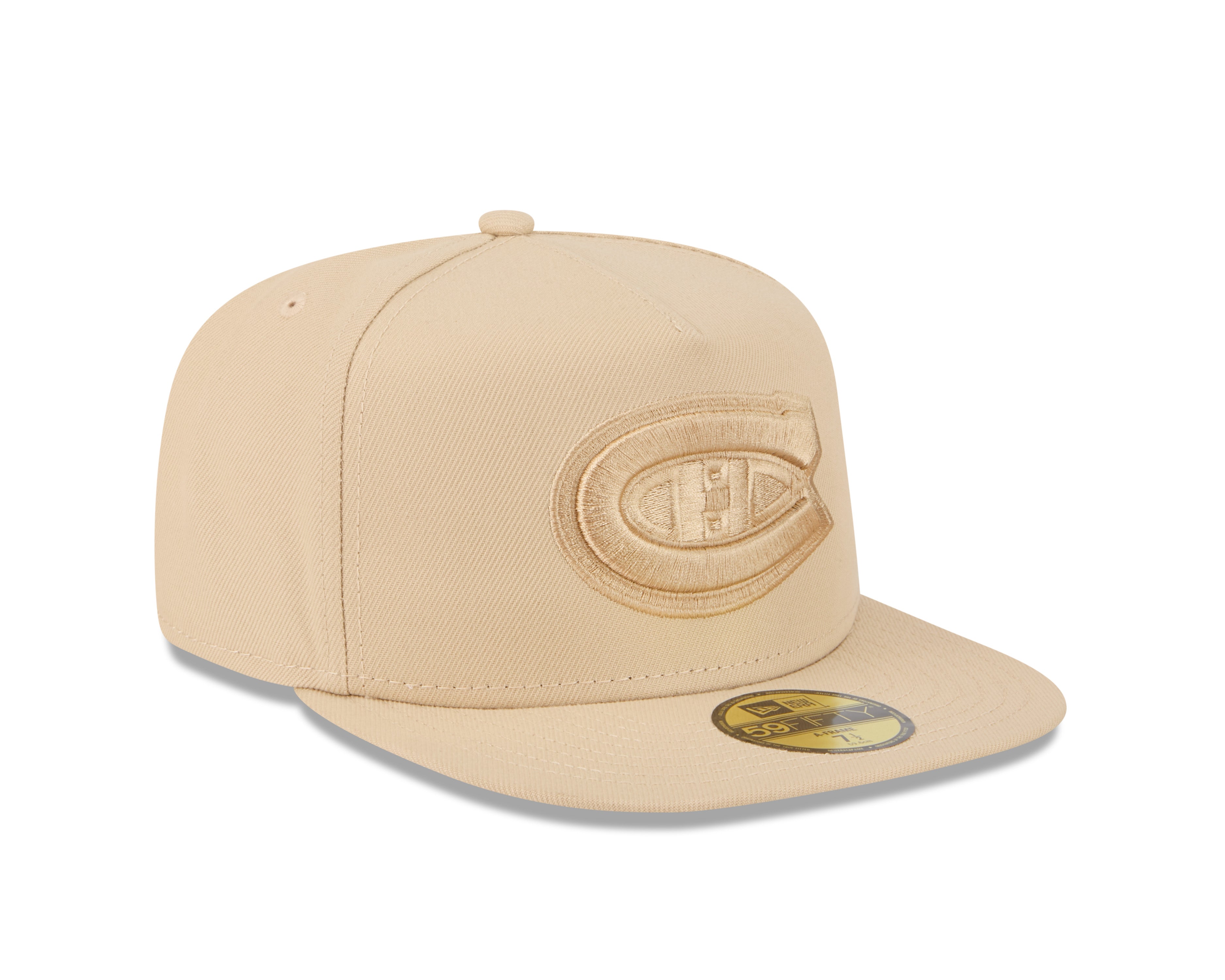 Casquette ajustée New Era 59Fifty A-Frame beige pour homme des Canadiens de Montréal (NHL)