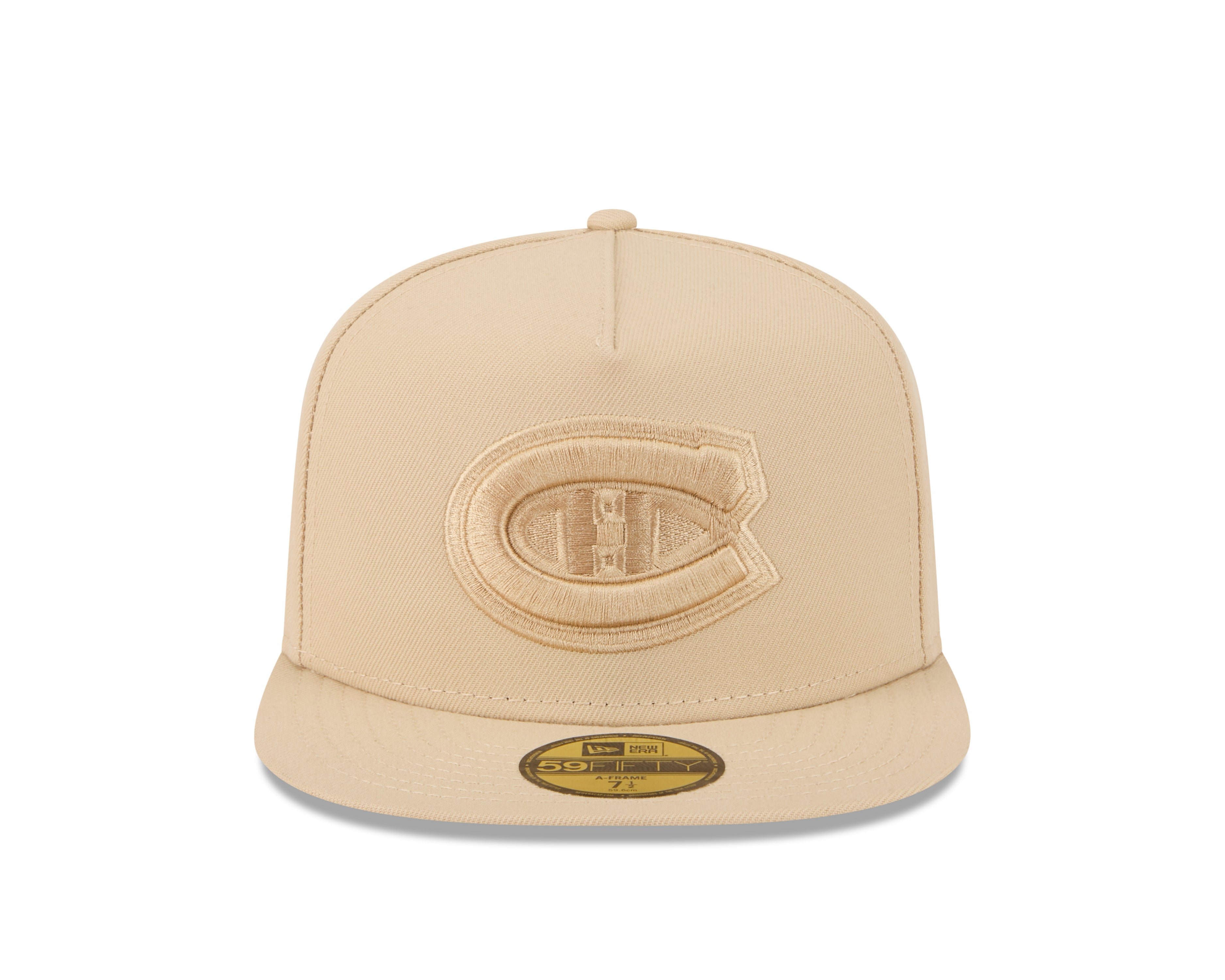 Casquette ajustée New Era 59Fifty A-Frame beige pour homme des Canadiens de Montréal (NHL)