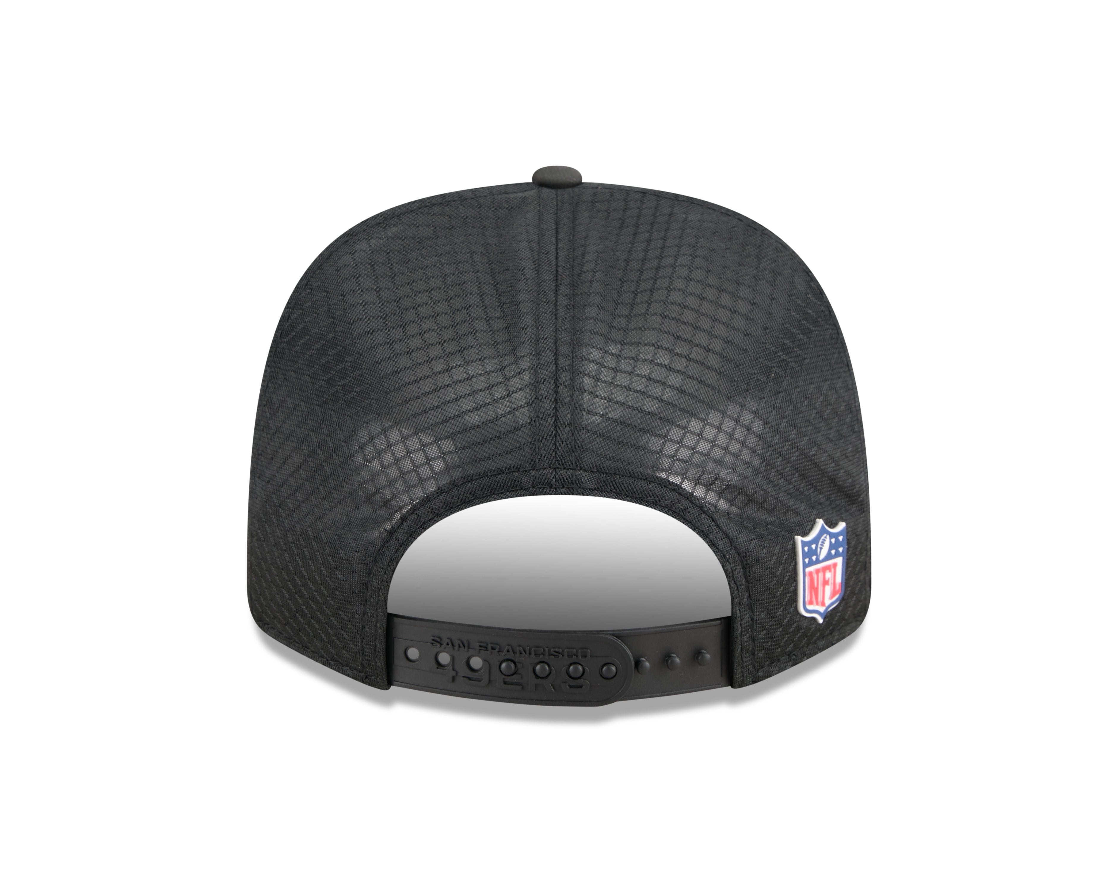 San Francisco 49ers NFL New Era Men's Black 9Seventy 2025 Sideline Hot Weather Trucker Snapback