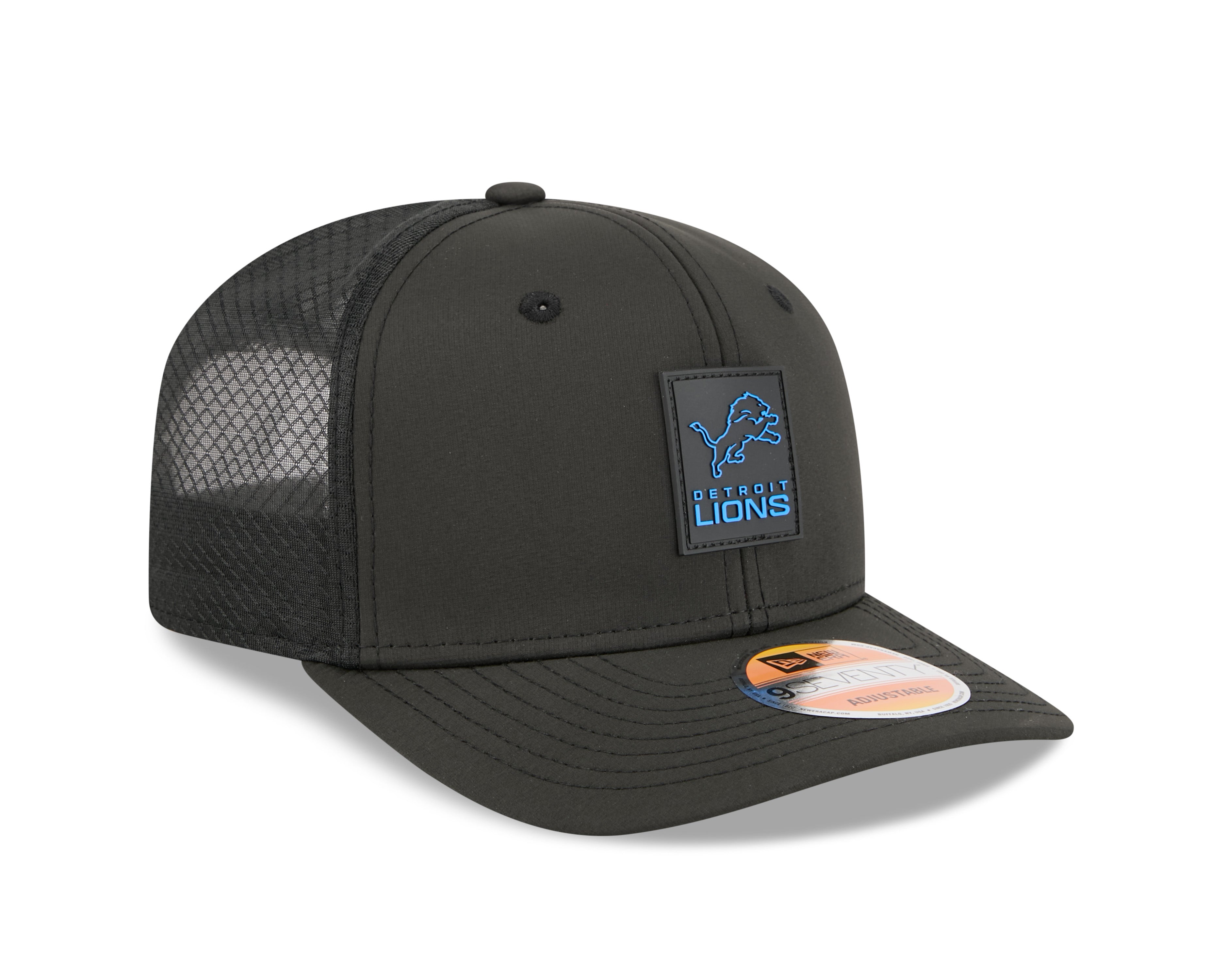 Detroit Lions NFL New Era Men's Black 9Seventy 2025 Sideline Hot Weather Trucker Snapback