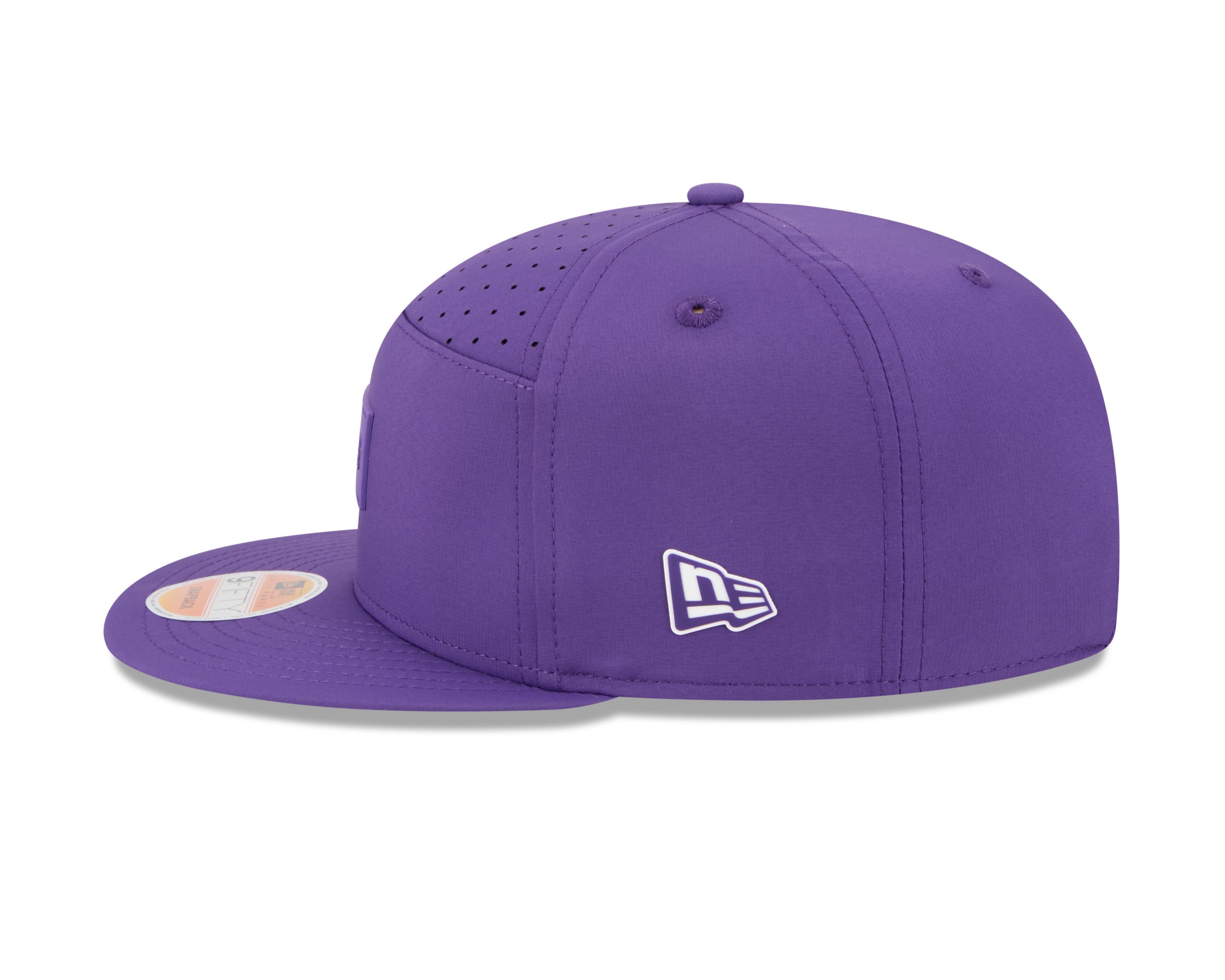 Casquette snapback 9Fifty 2025 violette pour homme des Vikings du Minnesota, compatible avec les températures chaudes, de la NFL New Era