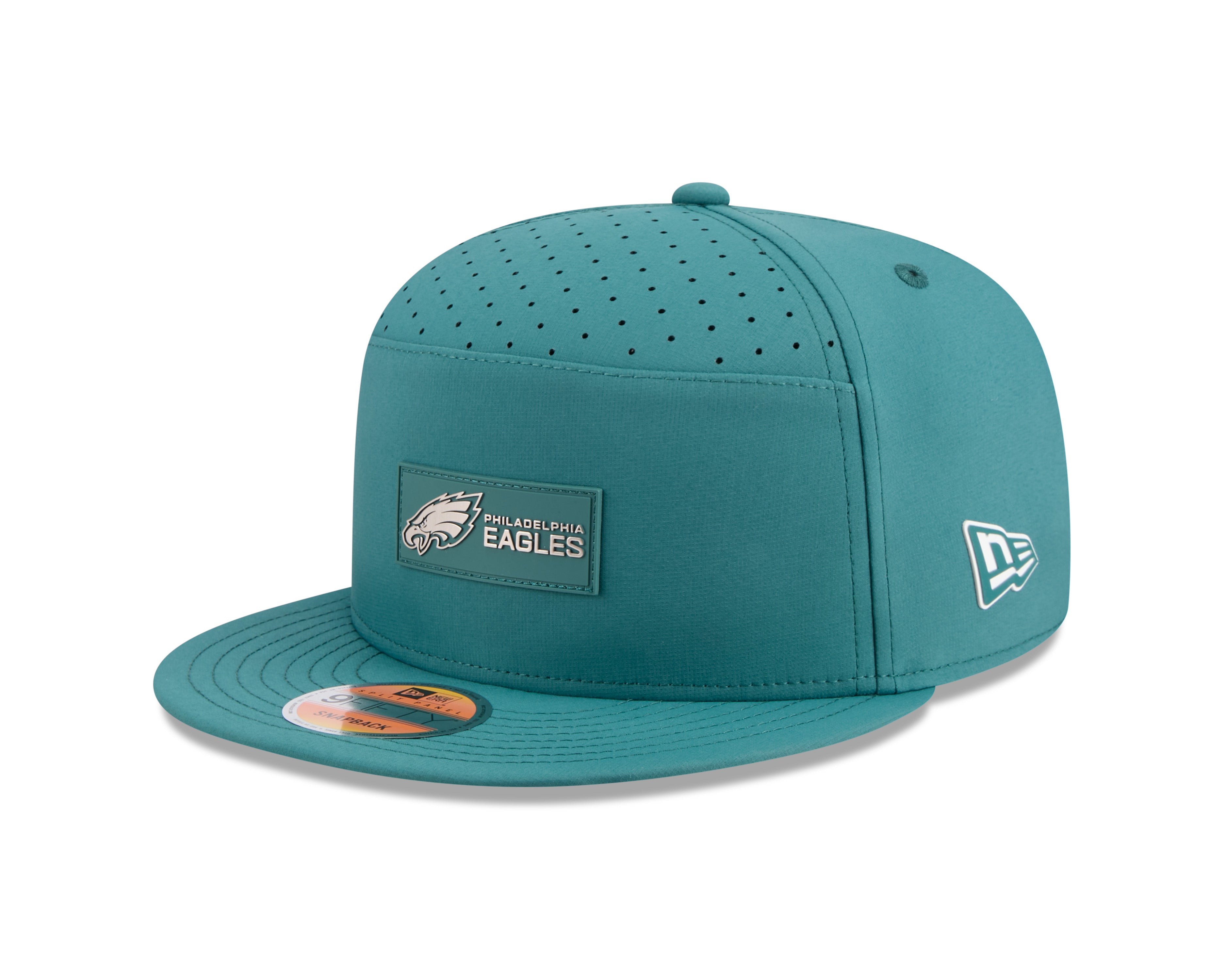 Philadelphia Eagles NFL New Era Men's Green 9Fifty 2025 Sideline Hot Weather Split Panel Snapback