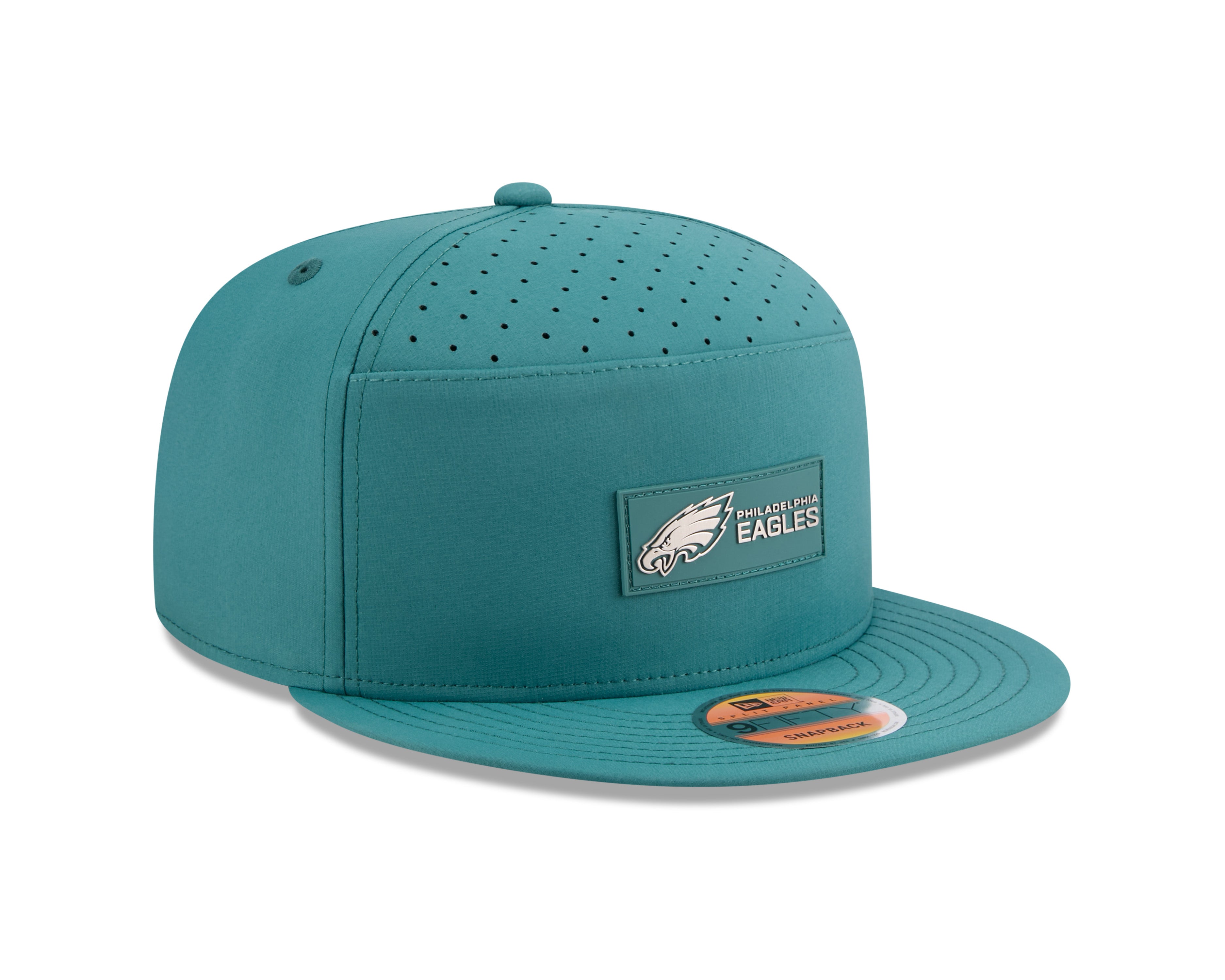 Philadelphia Eagles NFL New Era Men's Green 9Fifty 2025 Sideline Hot Weather Split Panel Snapback