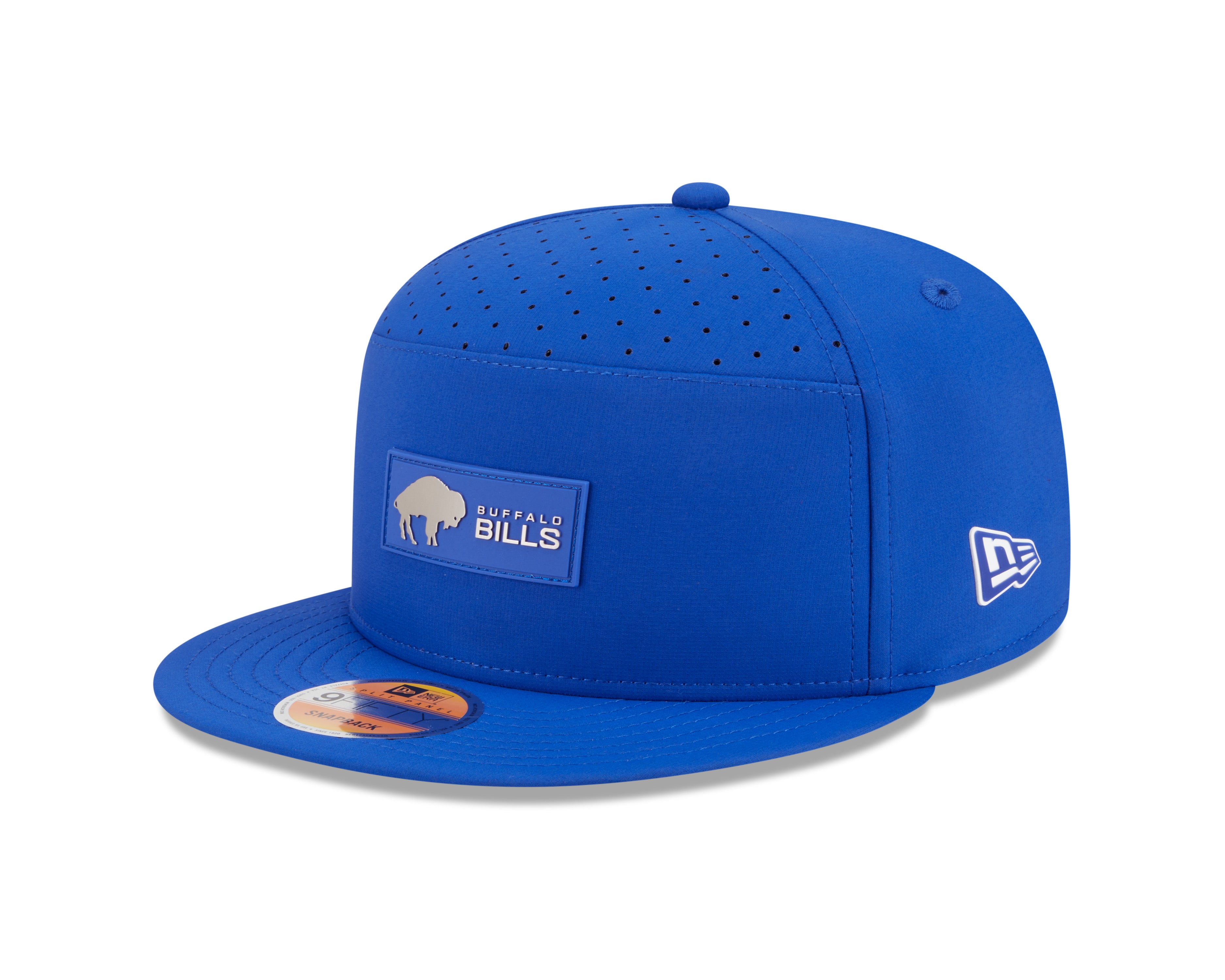 Buffalo Bills NFL New Era Men's Royal Blue 9Fifty 2025 Sideline Hot Weather Split Panel Snapback