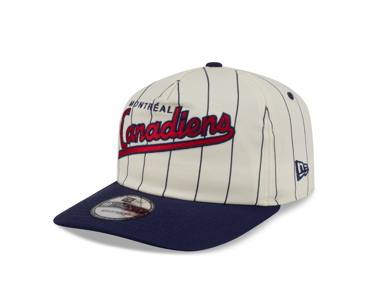 Montreal Canadiens NHL New Era Men's Off White 19Twenty Pinstripe Snapback Hat