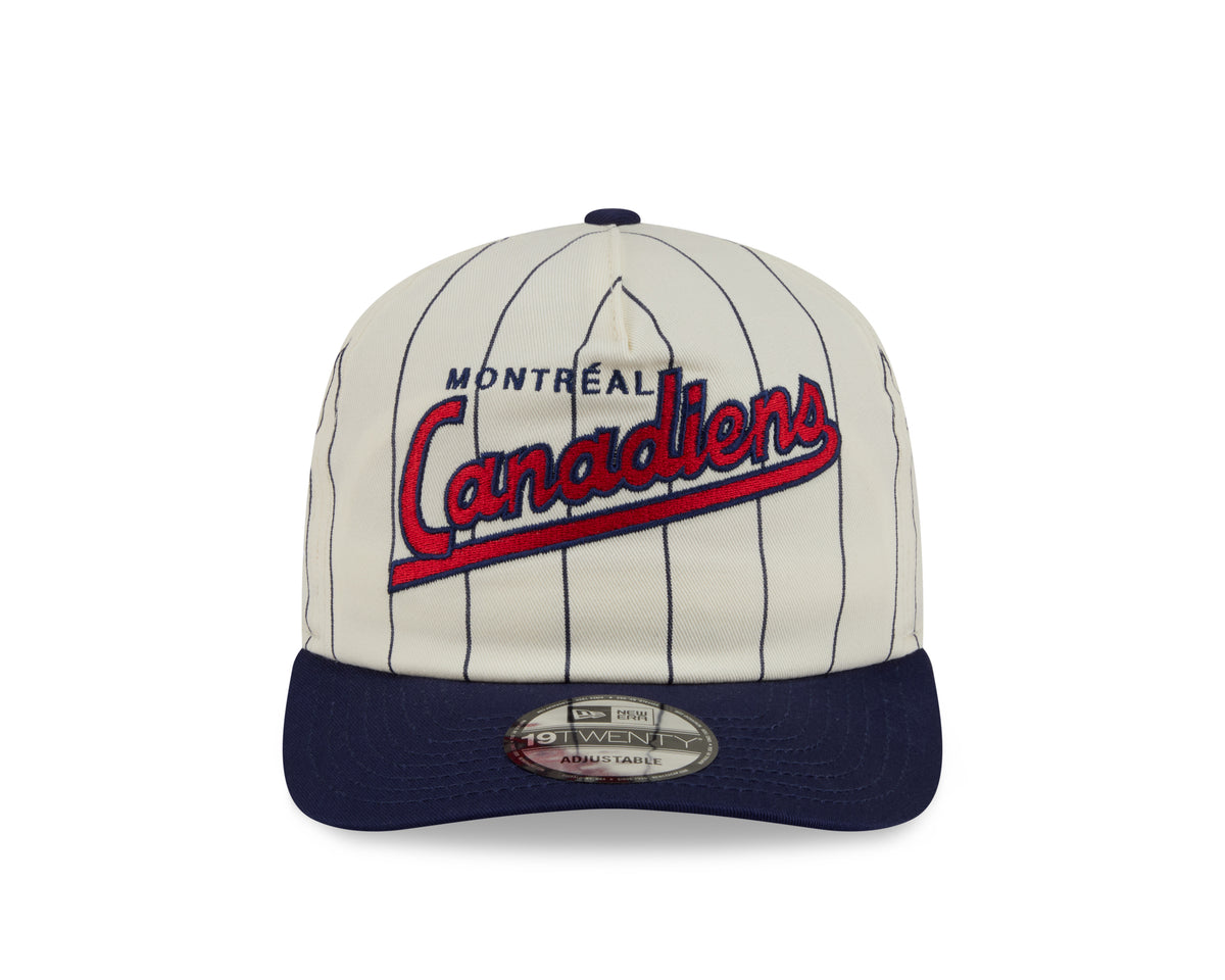 Montreal Canadiens NHL New Era Men's Off White 19Twenty Pinstripe Snapback Hat