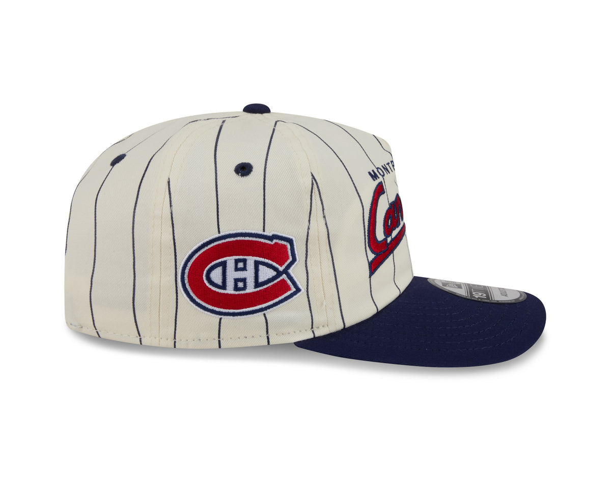 Montreal Canadiens NHL New Era Men's Off White 19Twenty Pinstripe Snapback Hat