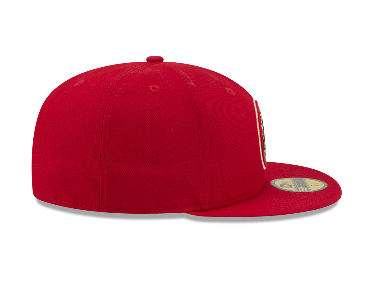 Chicago Blackhawks NHL New Era Men's Red 59Fifty Side Script Fitted Hat