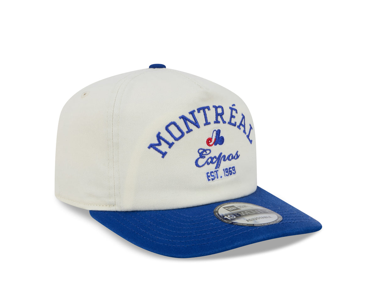 Montreal Expos MLB New Era Men's Chalk White 19Twenty Stacked Snapback Hat
